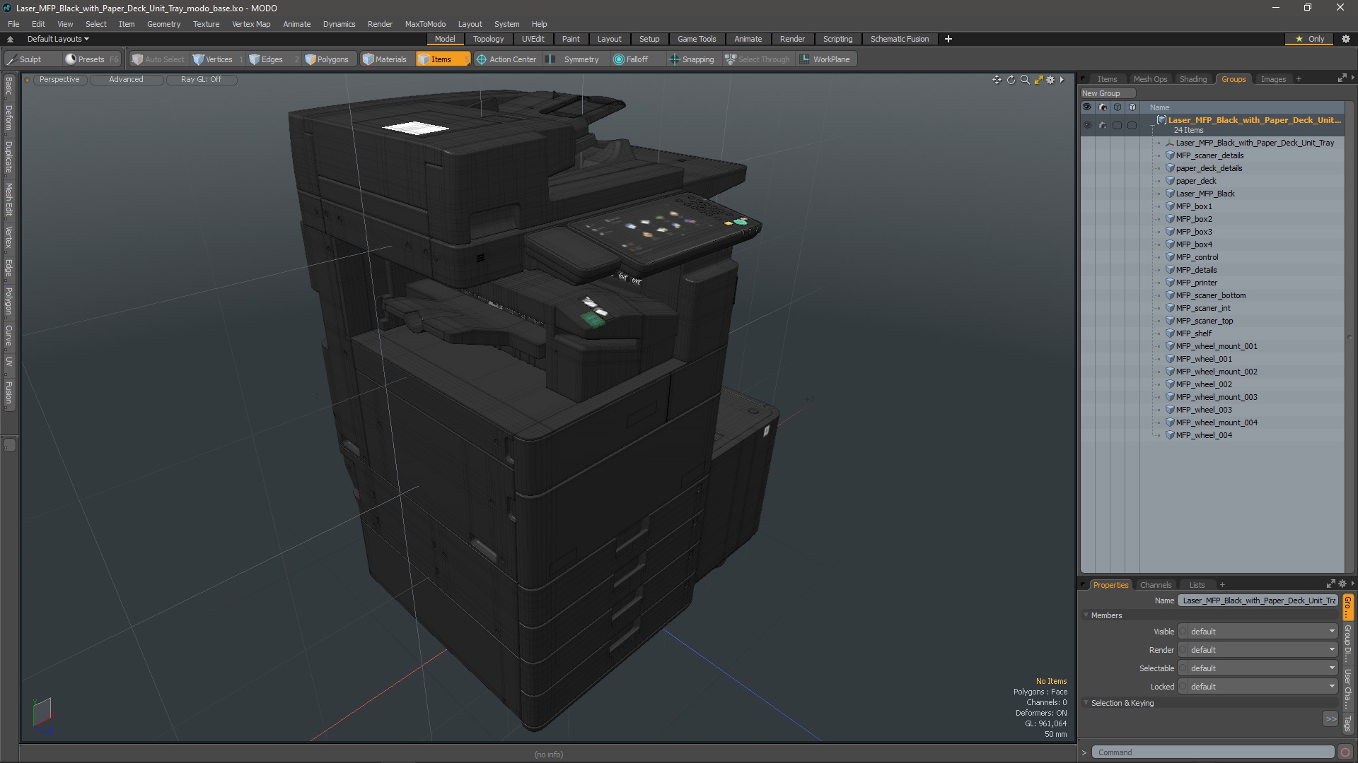 3D Laser MFP Black with Paper Deck Unit Tray