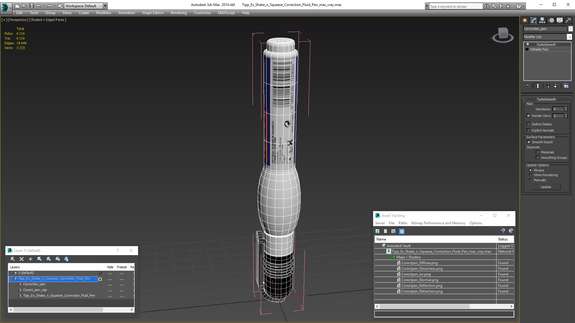 Tipp Ex Shake n Squeeze Correction Fluid Pen 3D model