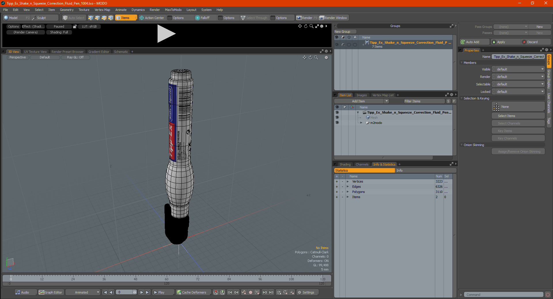 Tipp Ex Shake n Squeeze Correction Fluid Pen 3D model