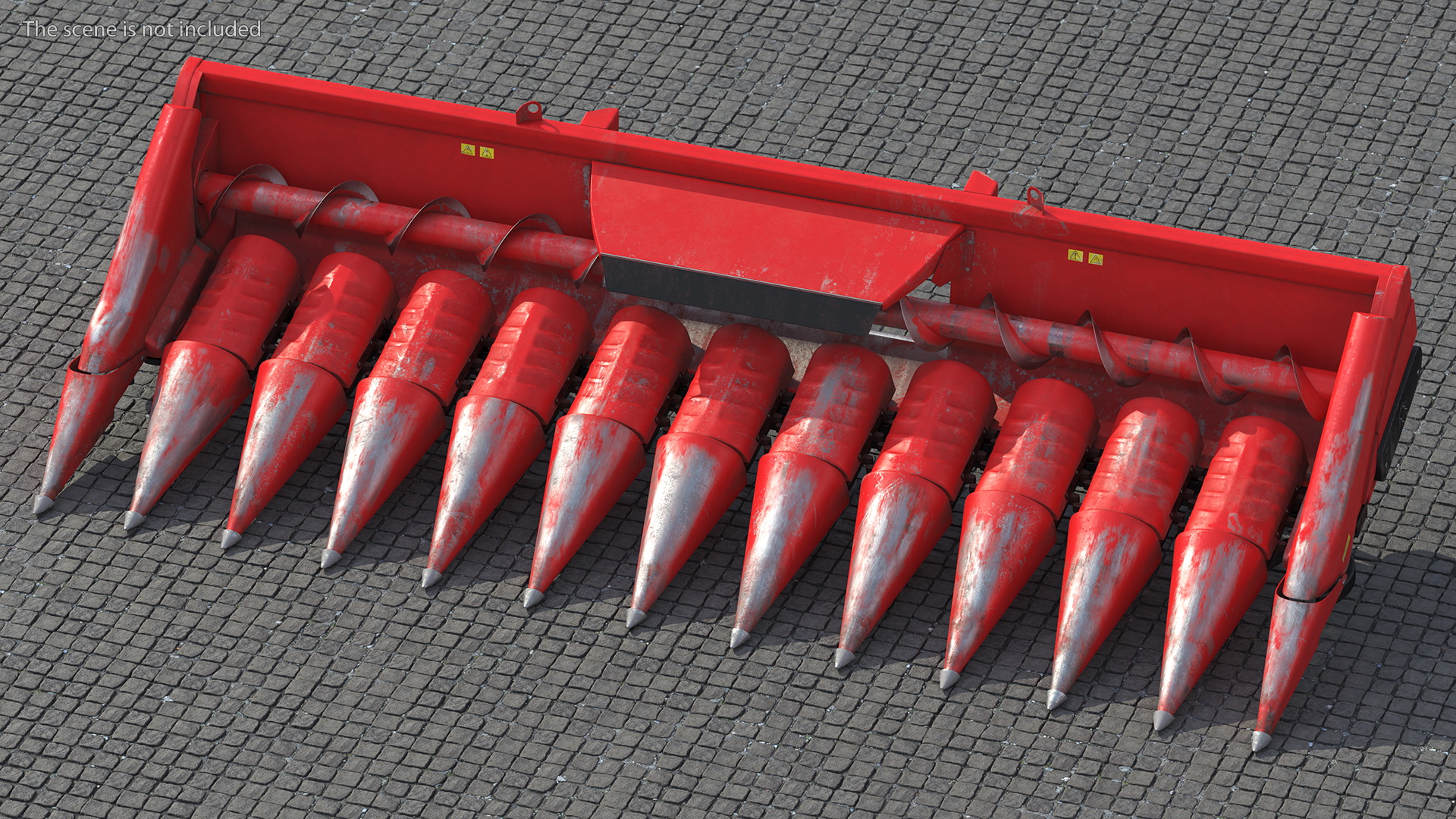 3D Rigid Corn Header 12 Rows Dirty