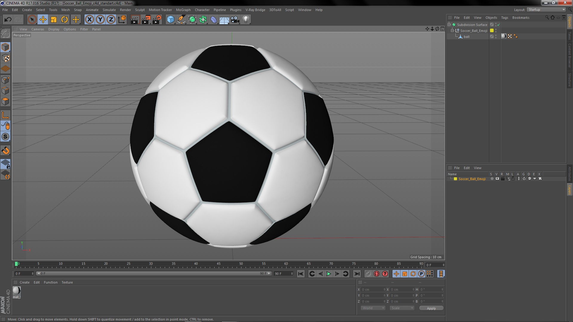 Soccer Ball Emoji 3D
