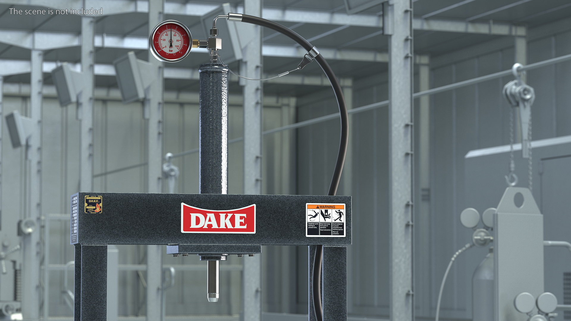3D model Dake 10 Ton Manual Hydraulic Bench Press