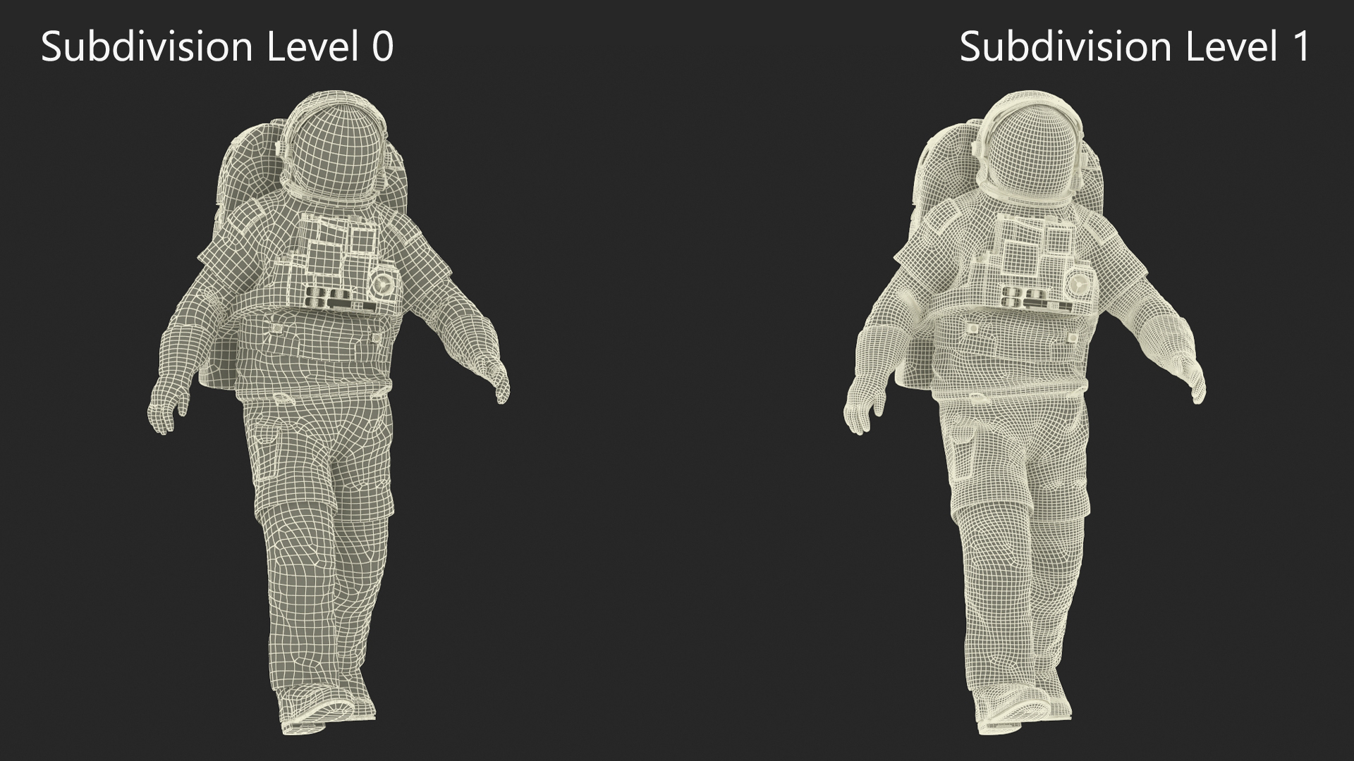 3D model NASA Astronaut Suit with Backpack Rigged