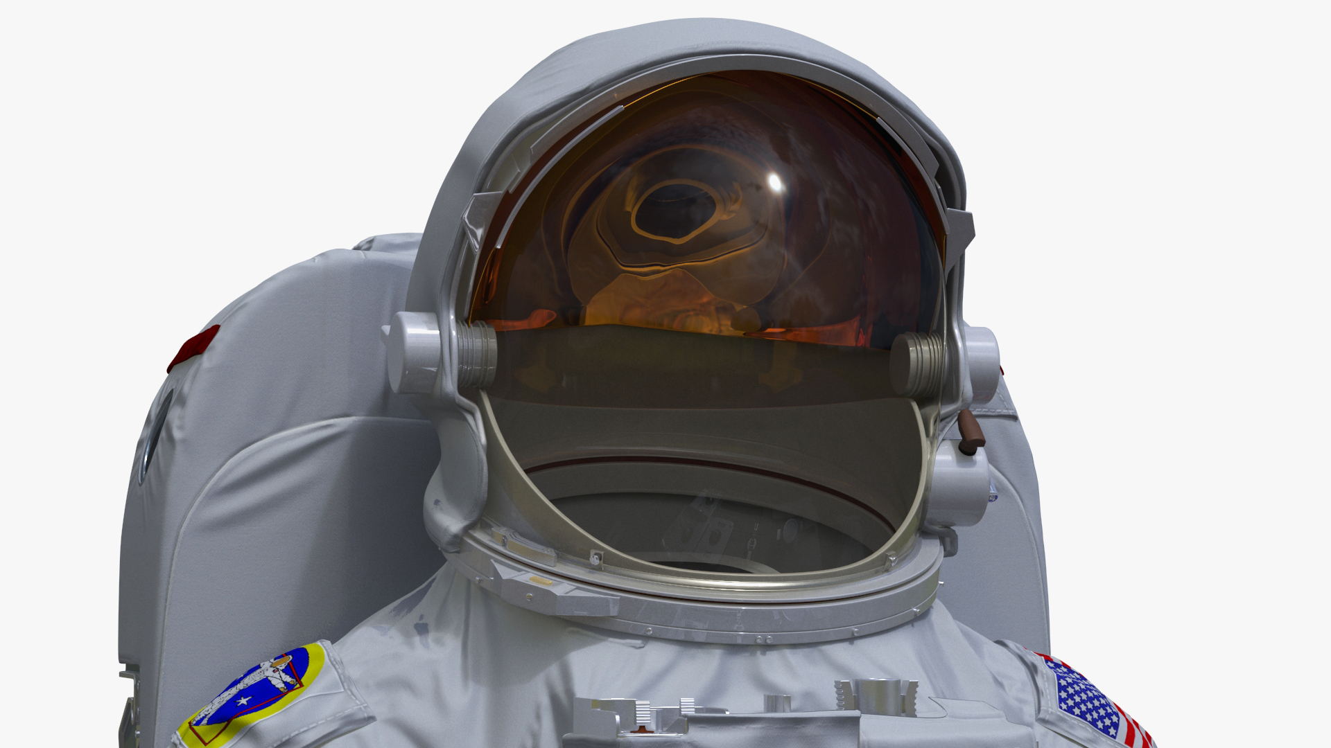 3D model NASA Astronaut Suit with Backpack Rigged