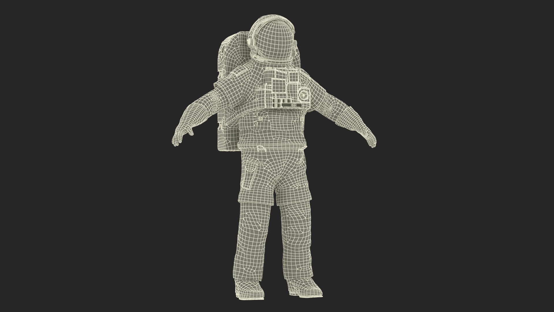 3D model NASA Astronaut Suit with Backpack Rigged