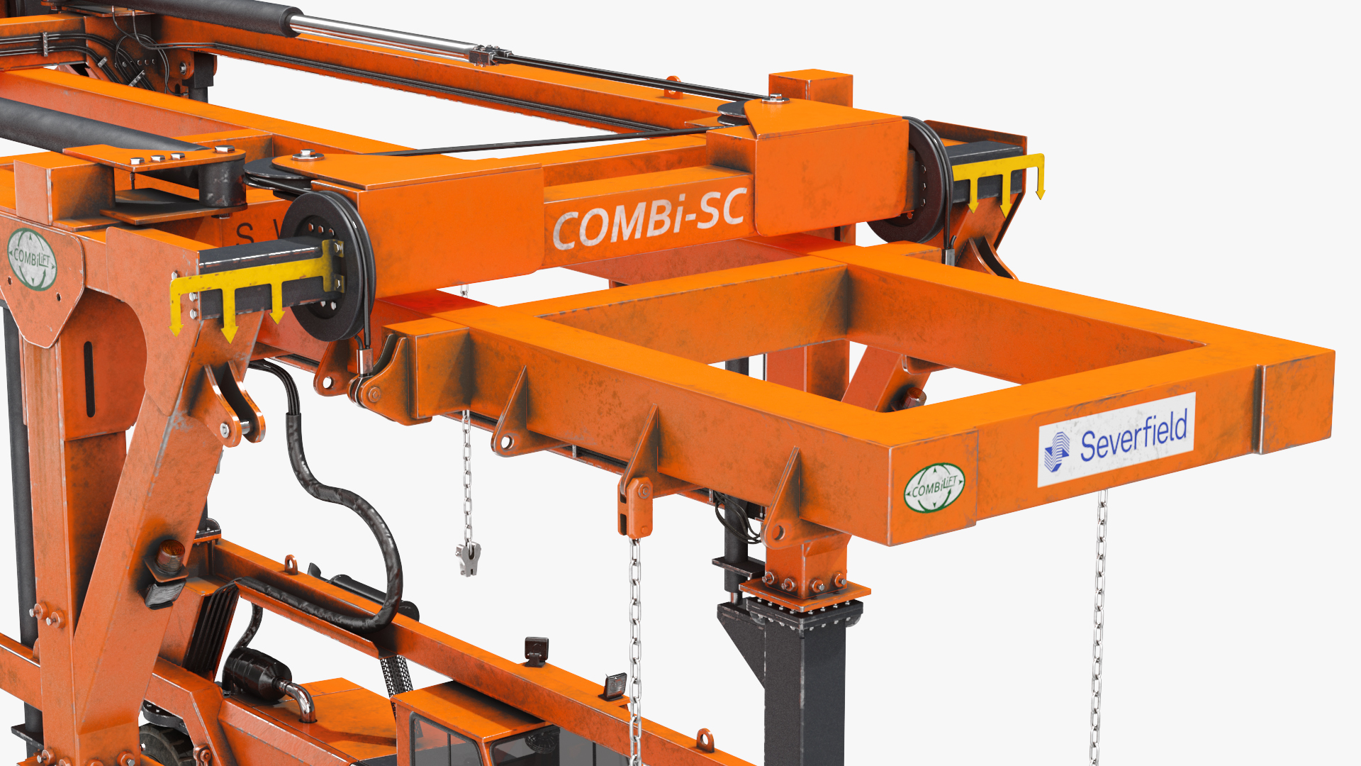 3D model Straddle Carrier Combilift SC Dirty