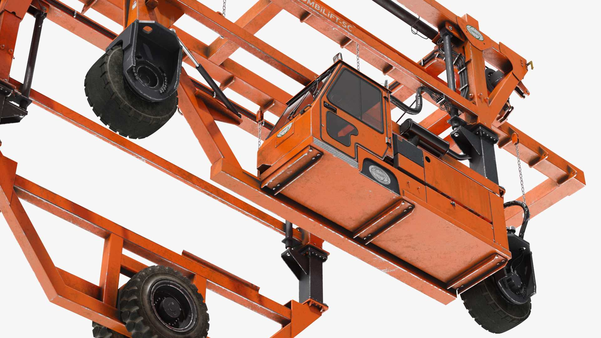 3D model Straddle Carrier Combilift SC Dirty