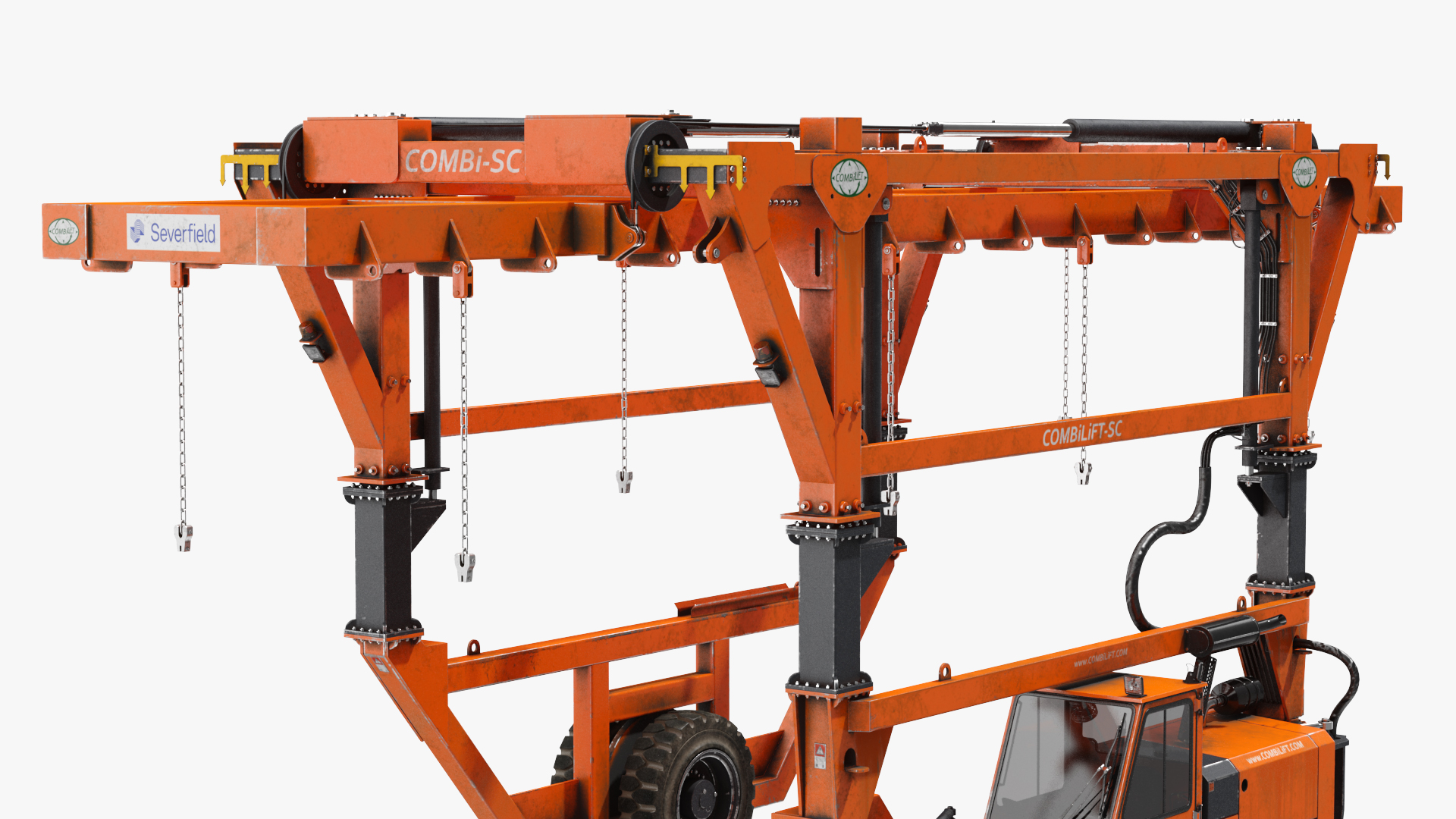 3D model Straddle Carrier Combilift SC Dirty