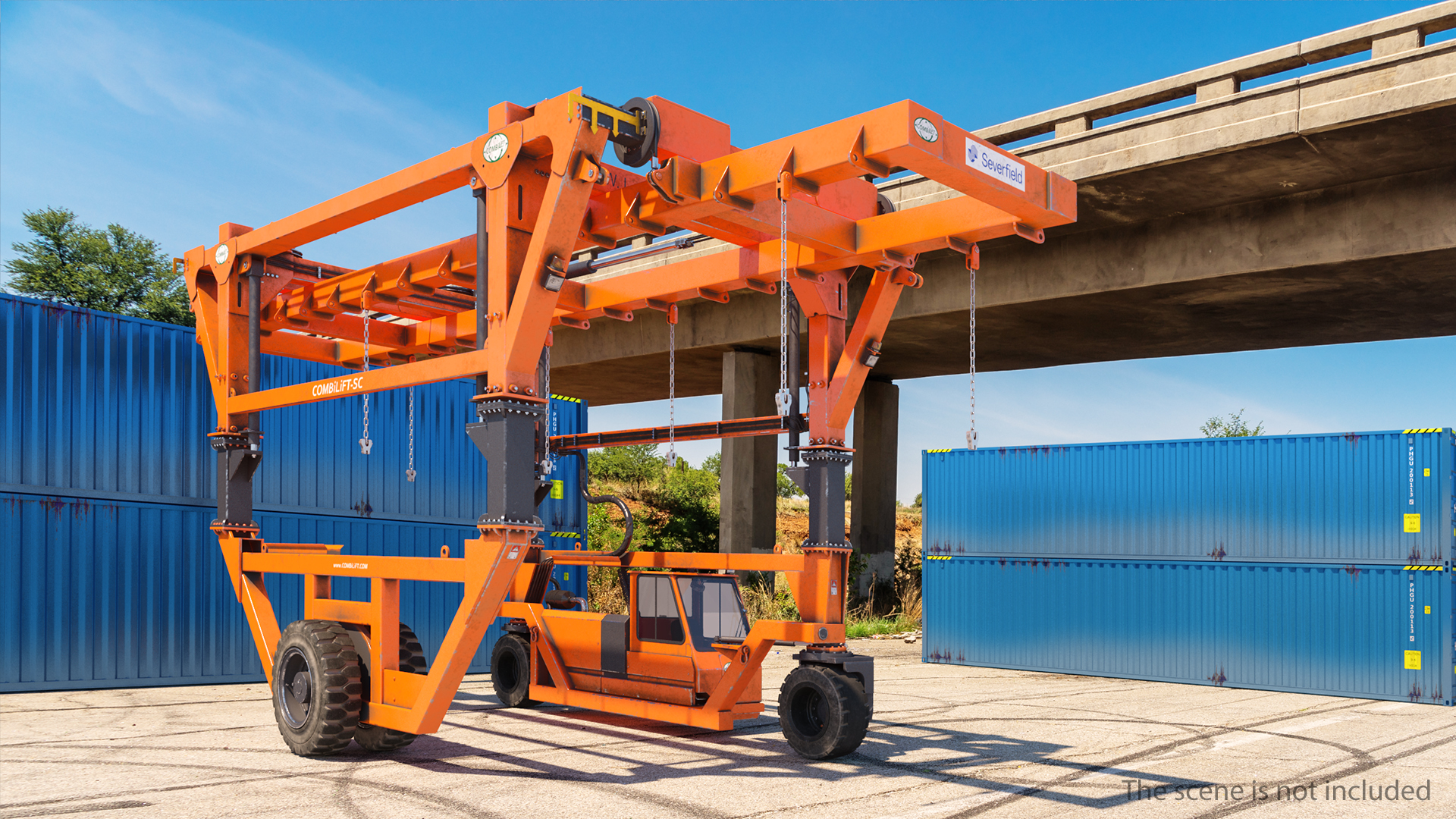 3D model Straddle Carrier Combilift SC Dirty