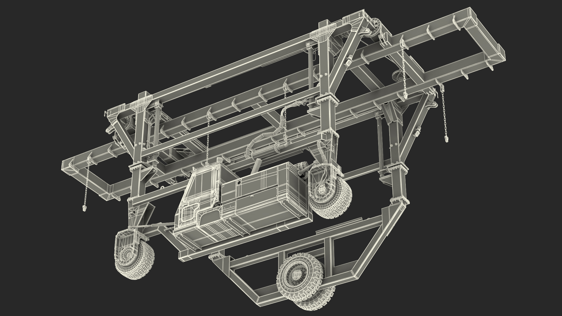 3D model Straddle Carrier Combilift SC Dirty