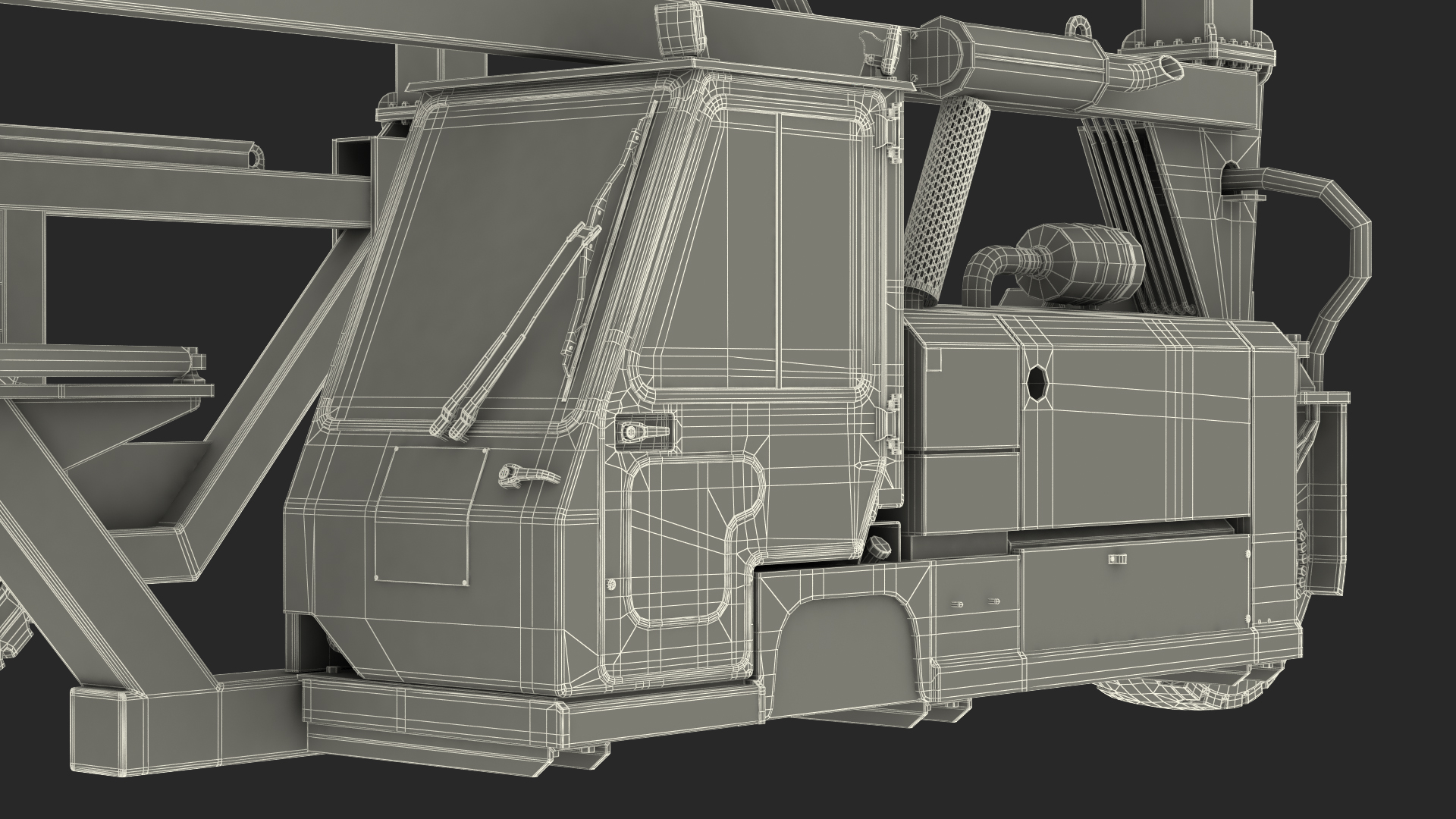 3D model Straddle Carrier Combilift SC Dirty