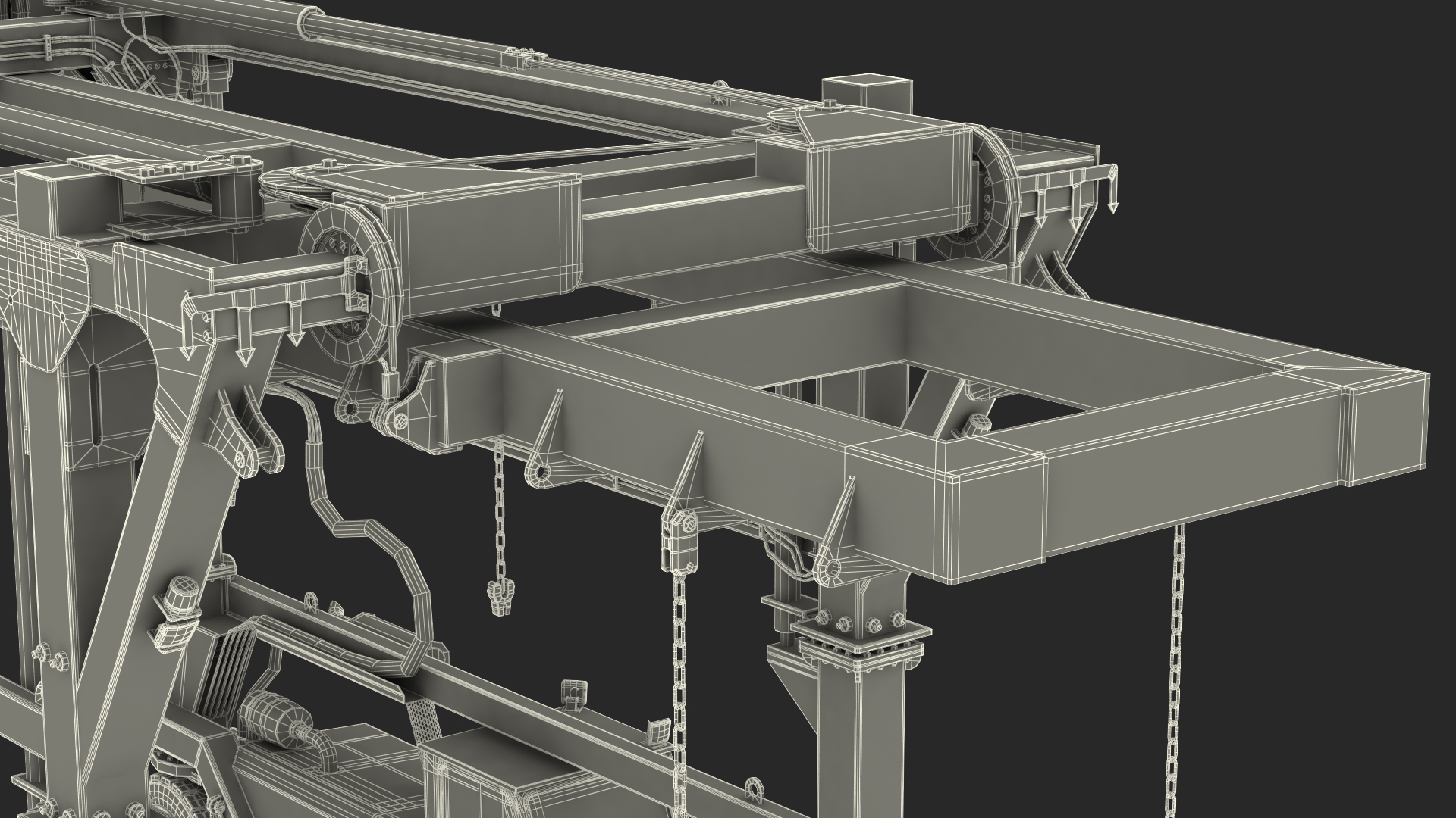 3D model Straddle Carrier Combilift SC Dirty