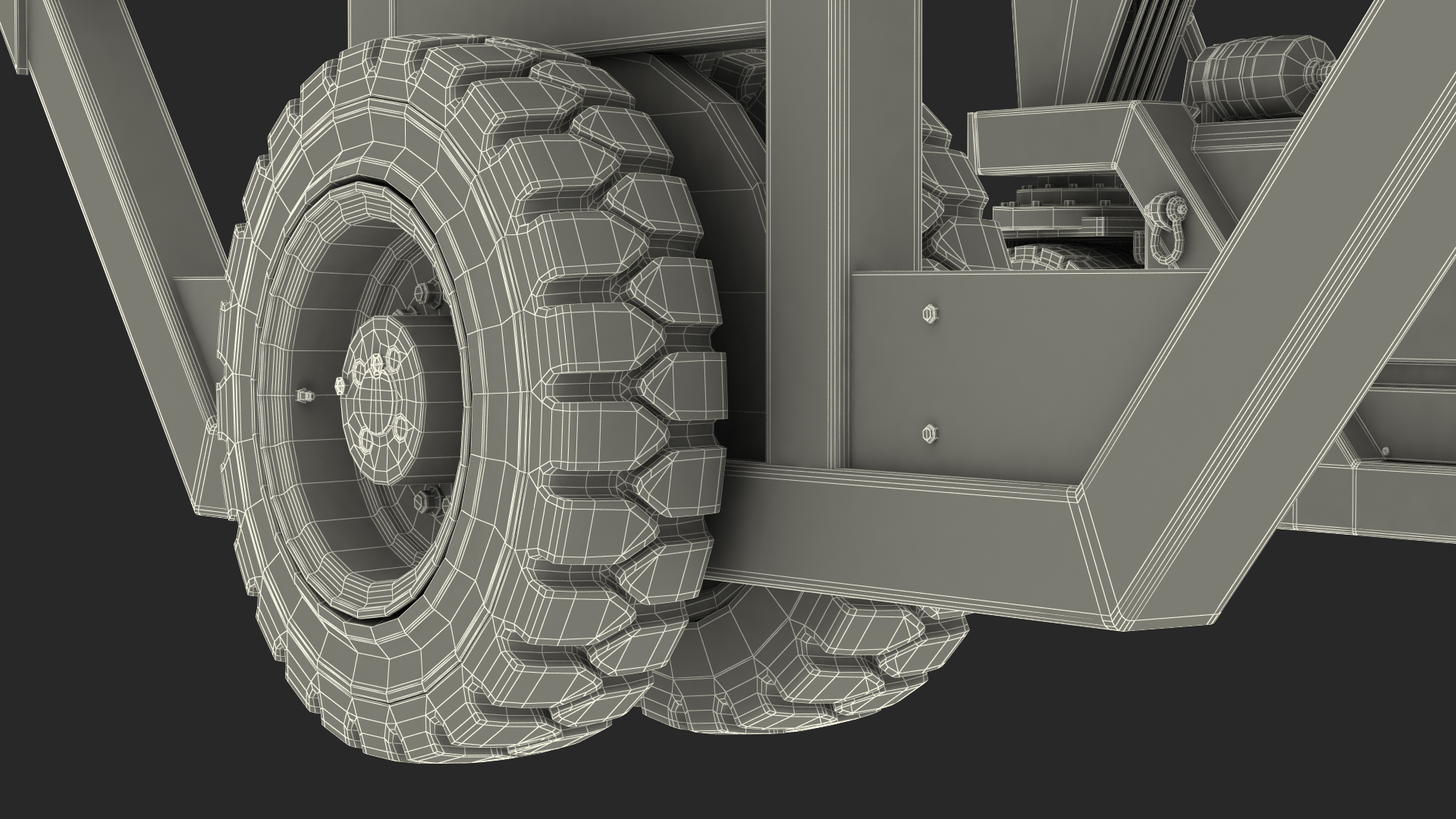 3D model Straddle Carrier Combilift SC Dirty