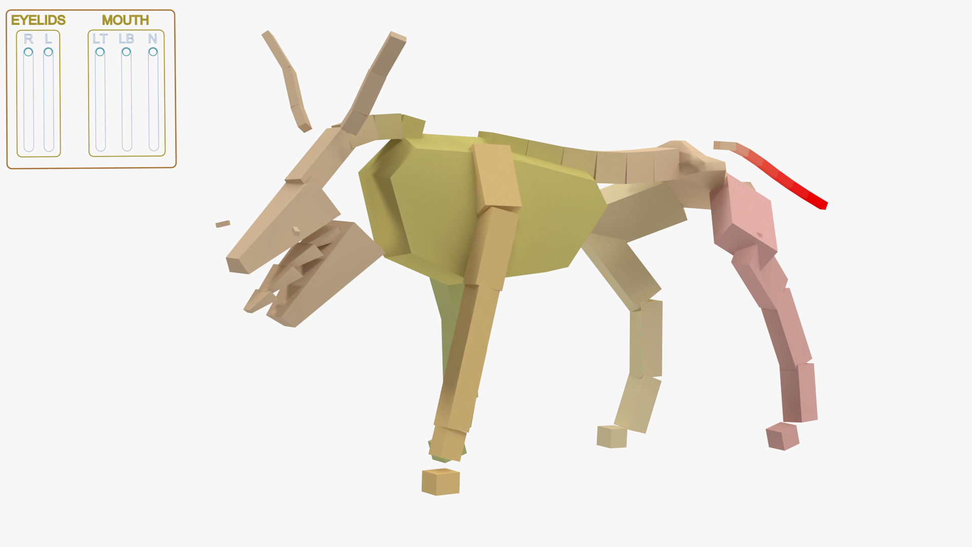 Baby Rhino Rigged 3D