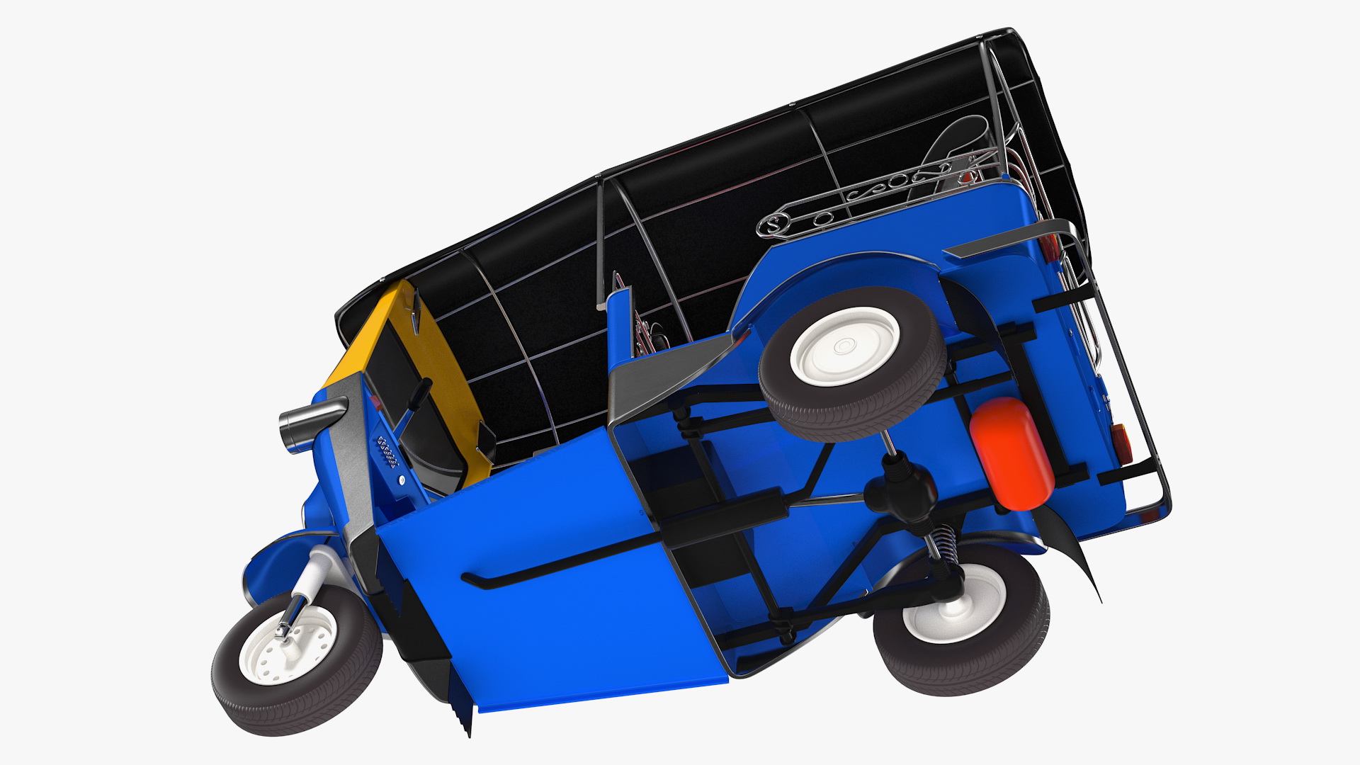 3D Traditional Tuk Tuk Taxi Rigged