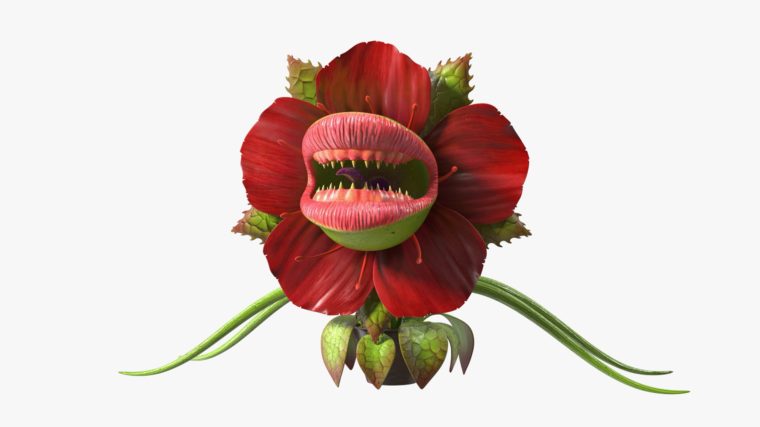 Halloween Monster Plant Rigged for Maya 3D model