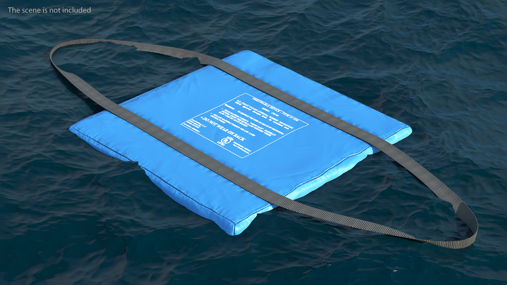 3D model Bradley Type IV Boat Cushion USCG Throwable Flotation Device