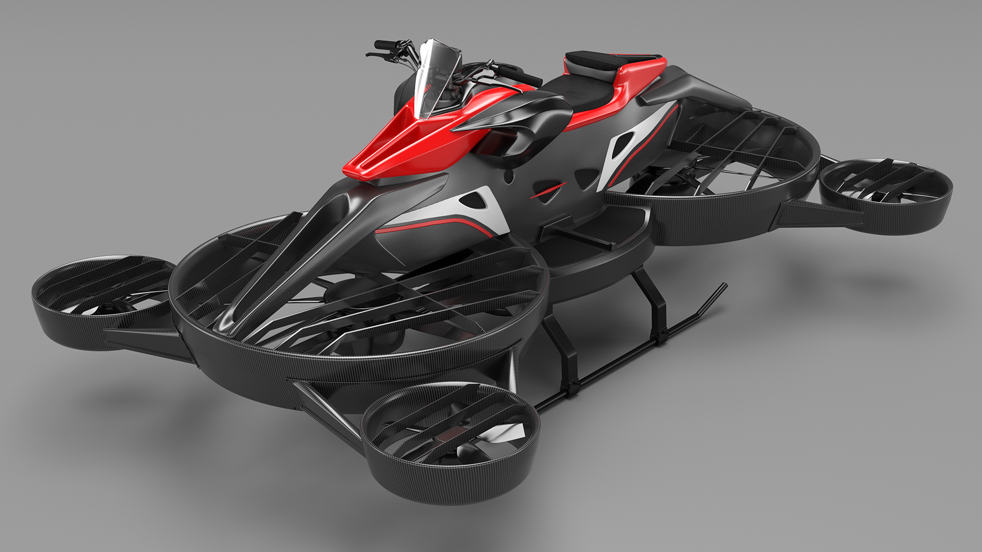 Hoverbike XTURISMO Red 3D