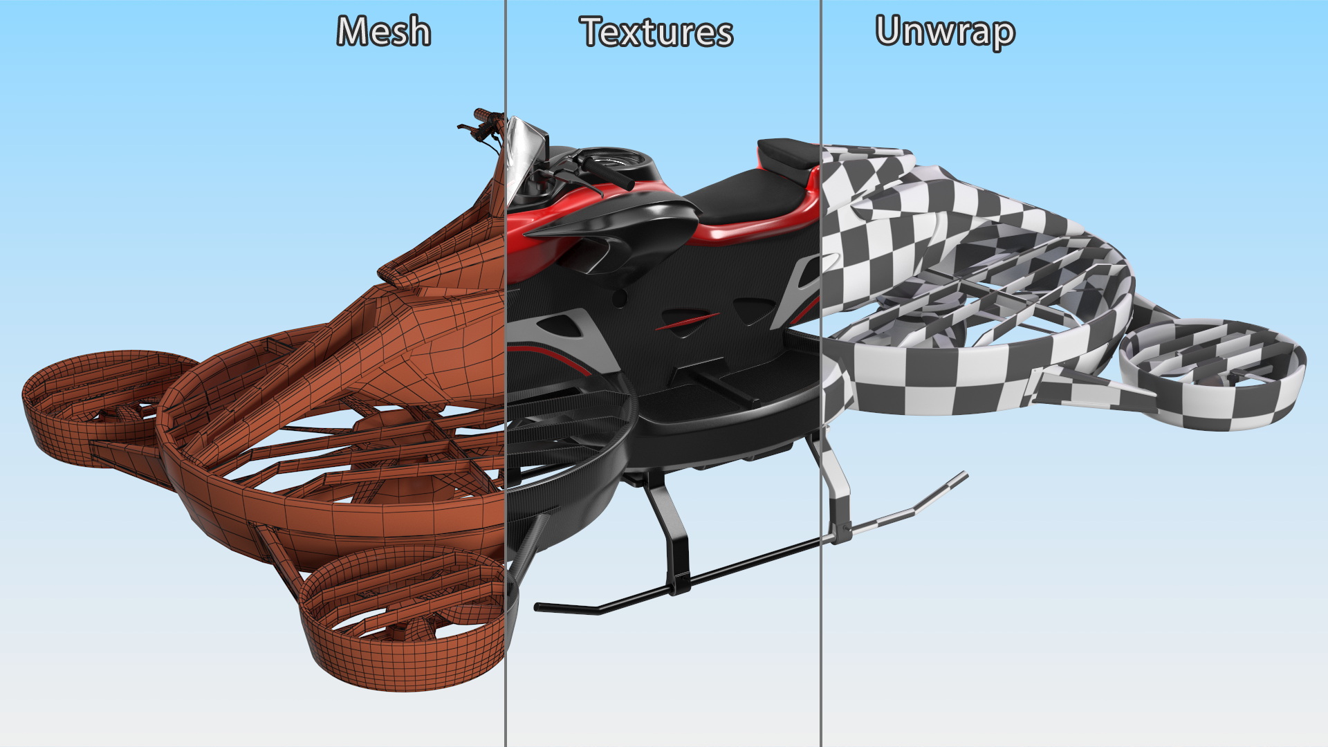 Hoverbike XTURISMO Red 3D