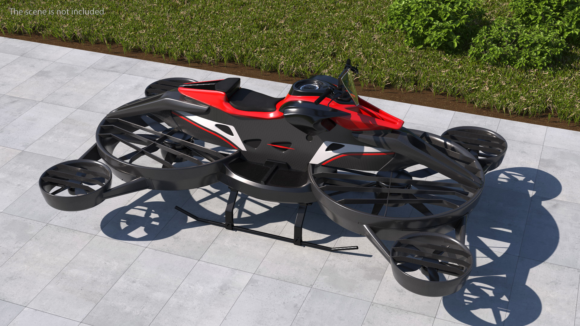 Hoverbike XTURISMO Red 3D