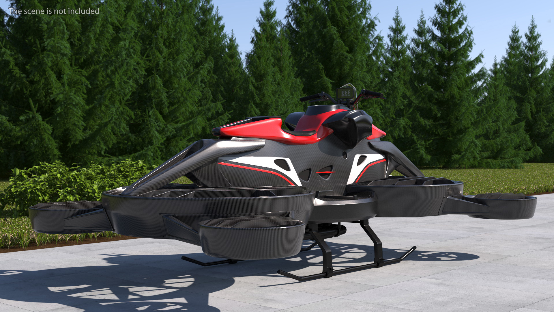 Hoverbike XTURISMO Red 3D