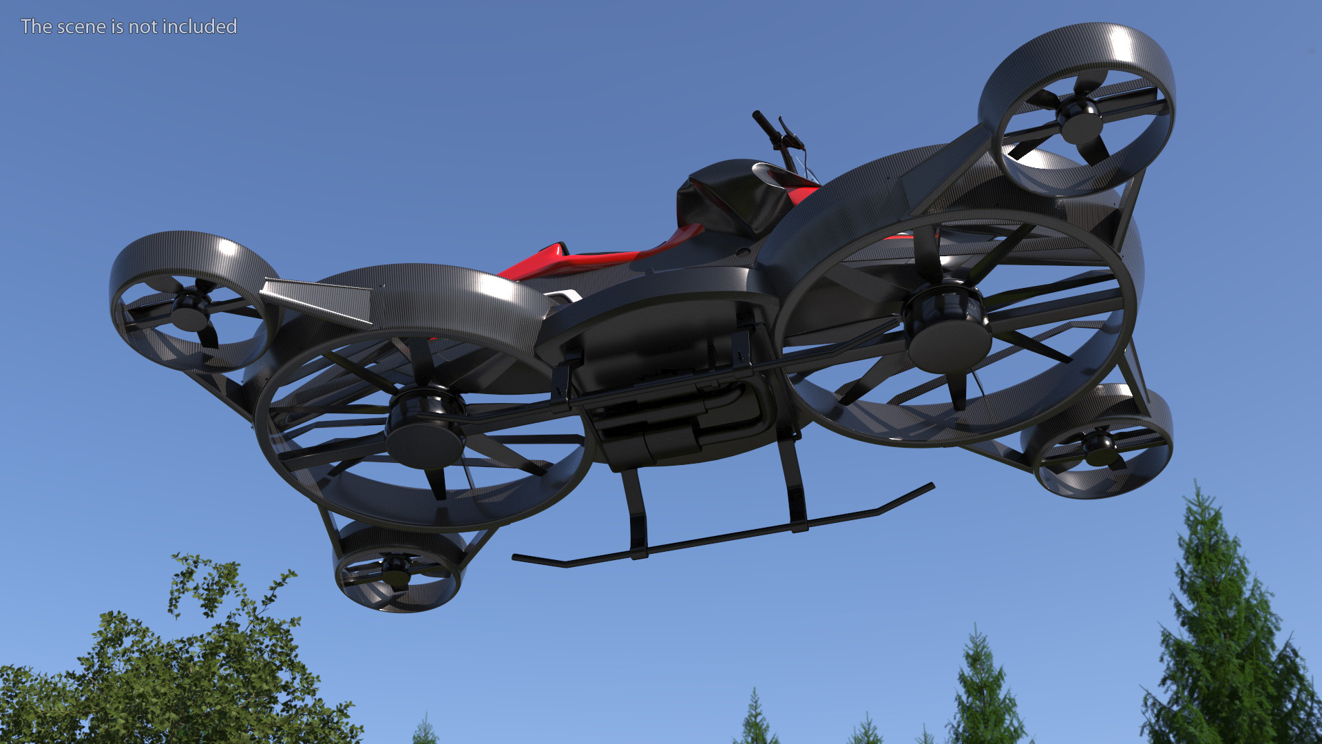 Hoverbike XTURISMO Red 3D