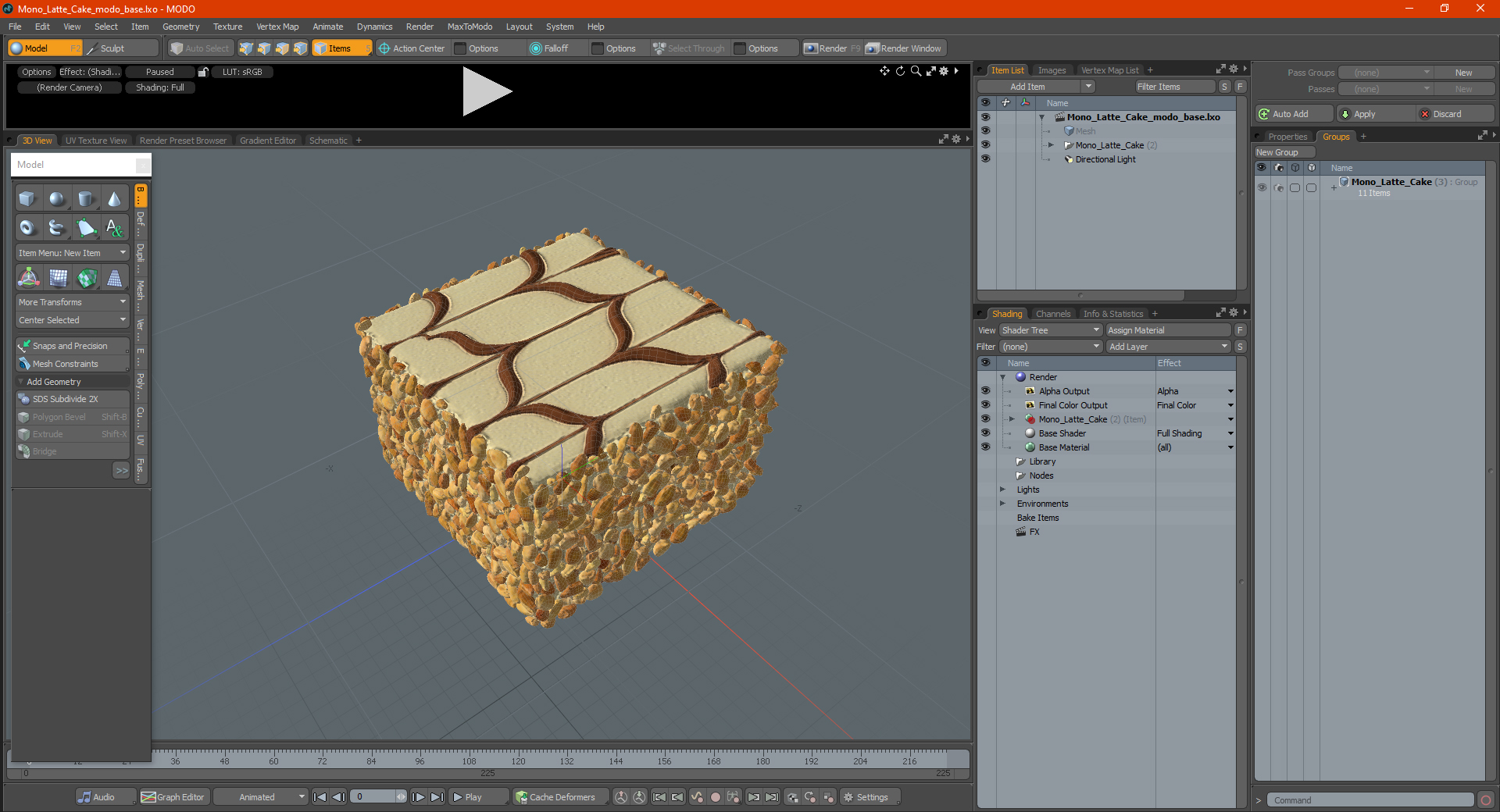3D model Mono Latte Cake