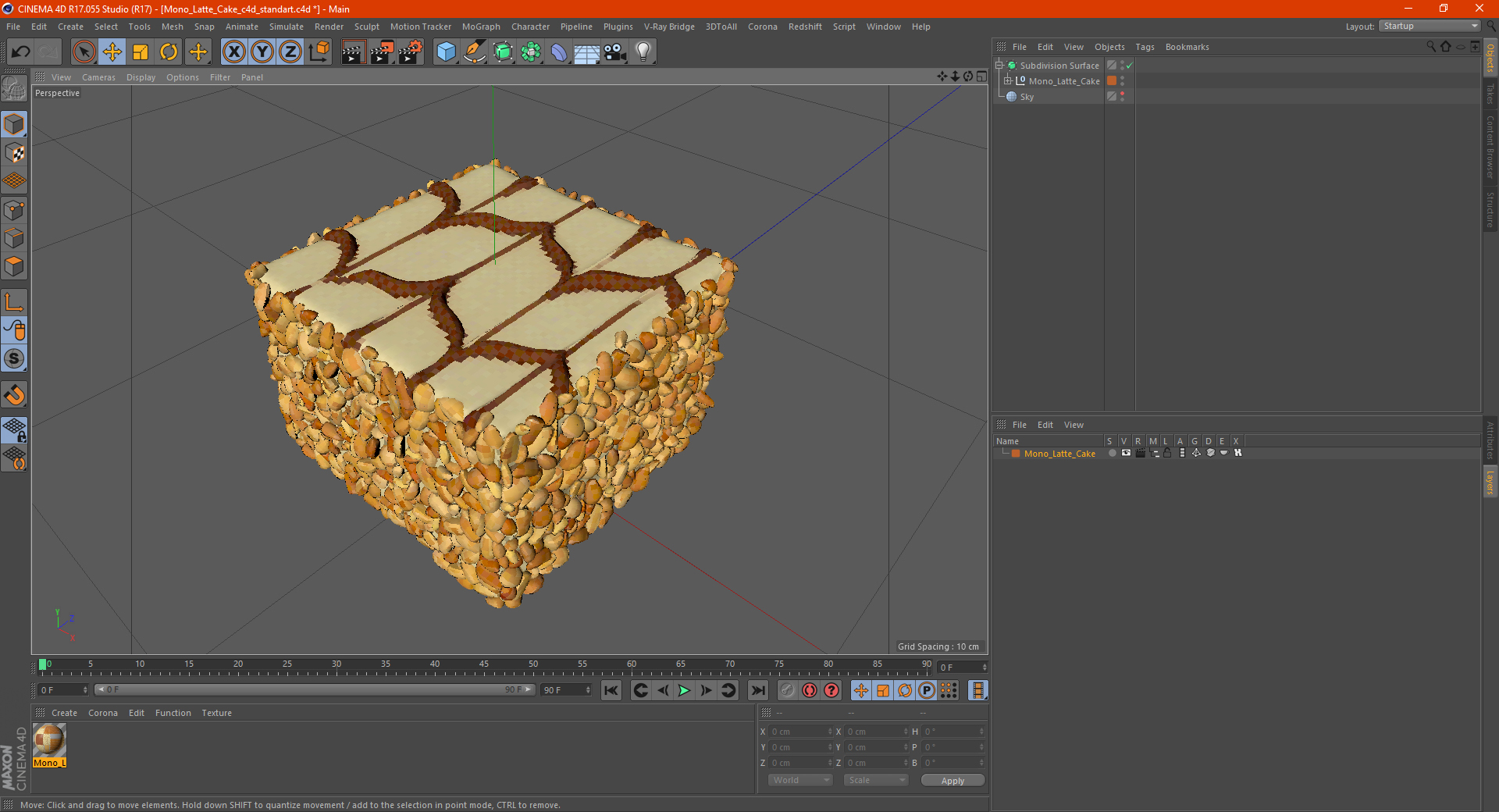 3D model Mono Latte Cake