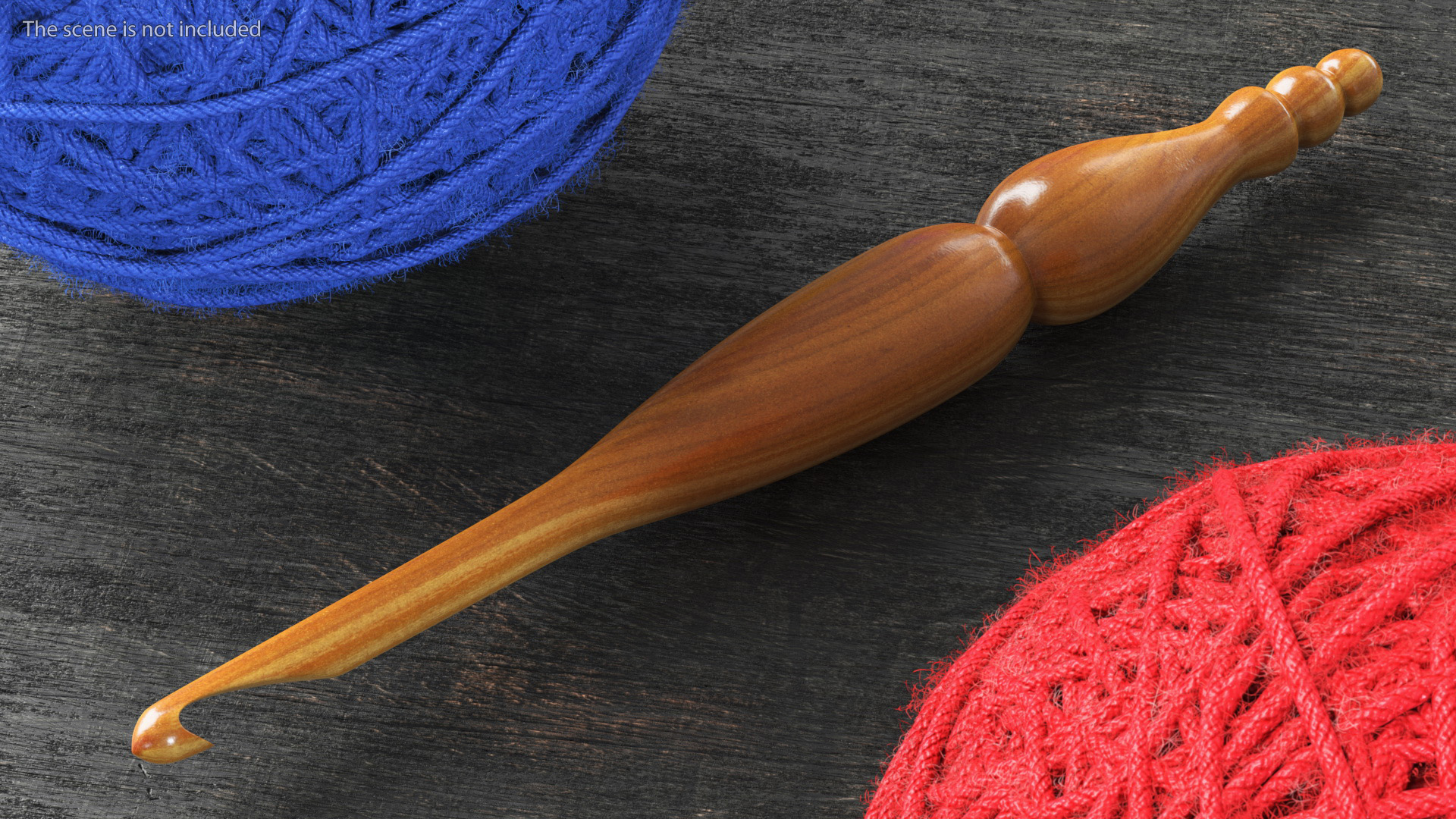 Wooden Crochet Hook 3D model