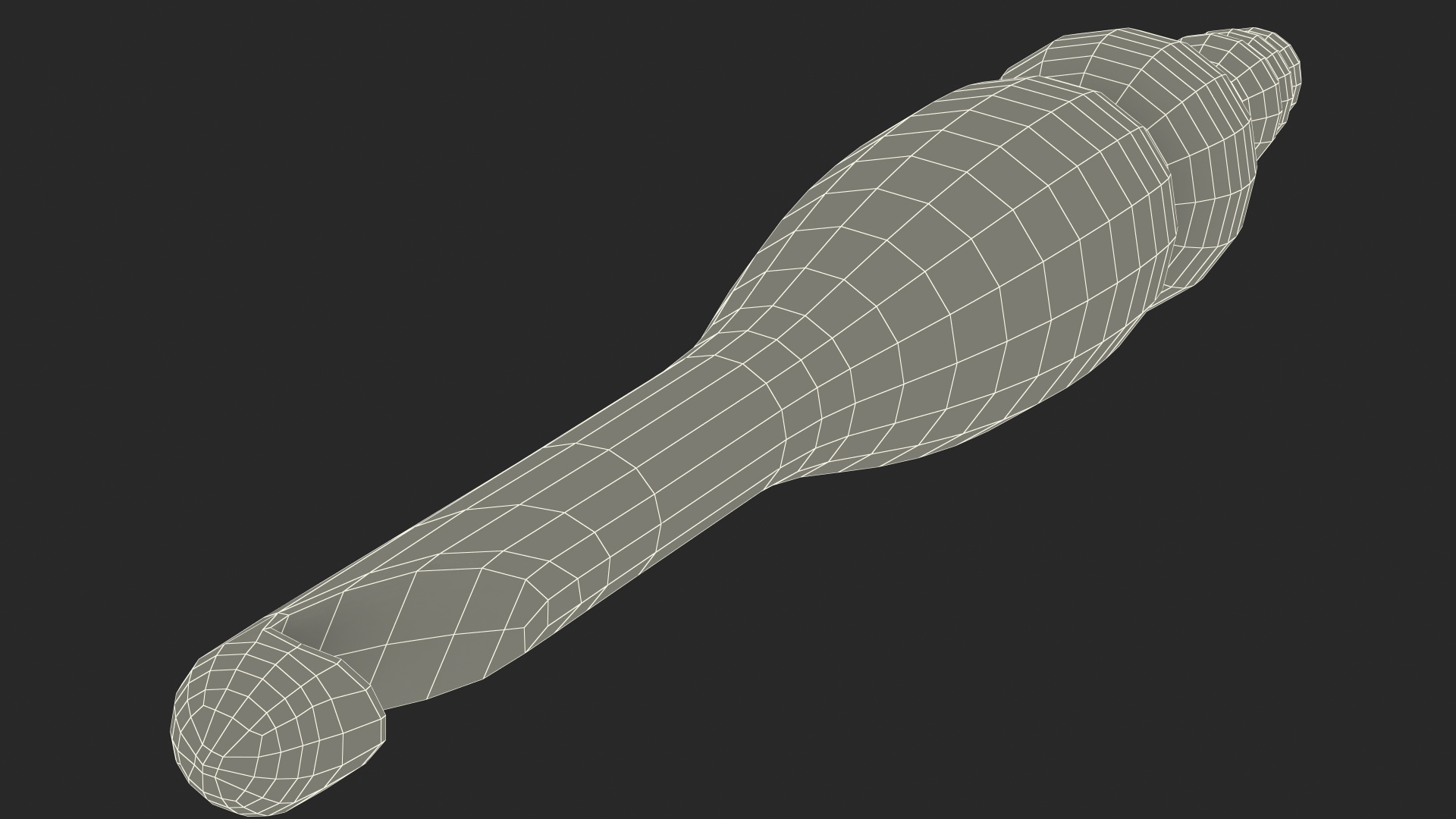 Wooden Crochet Hook 3D model
