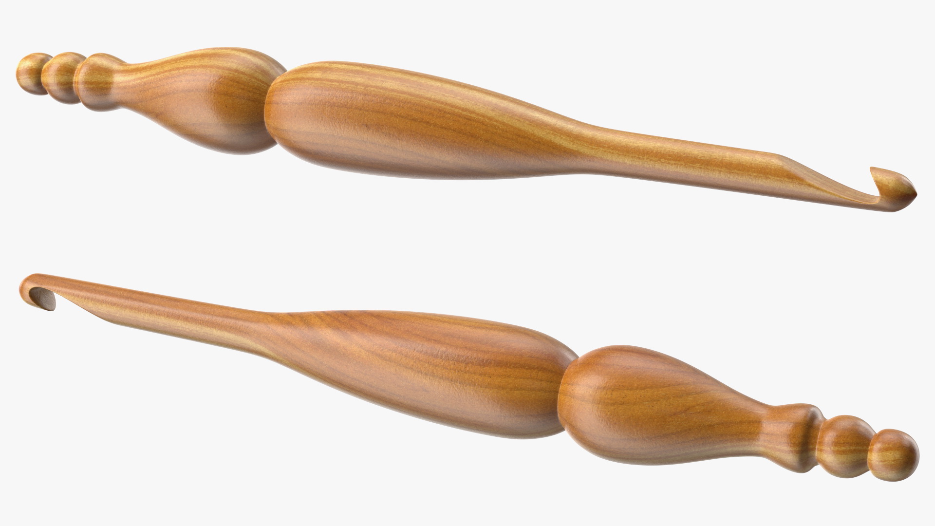 Wooden Crochet Hook 3D model