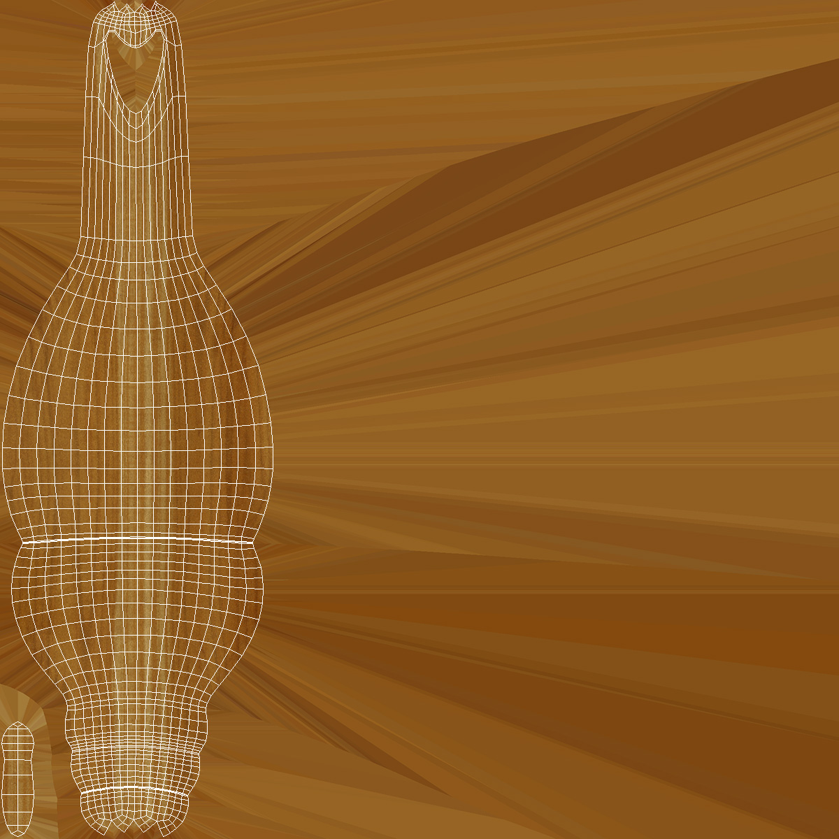 Wooden Crochet Hook 3D model