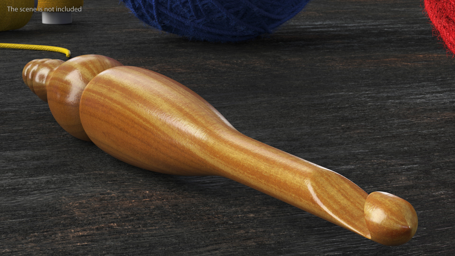Wooden Crochet Hook 3D model