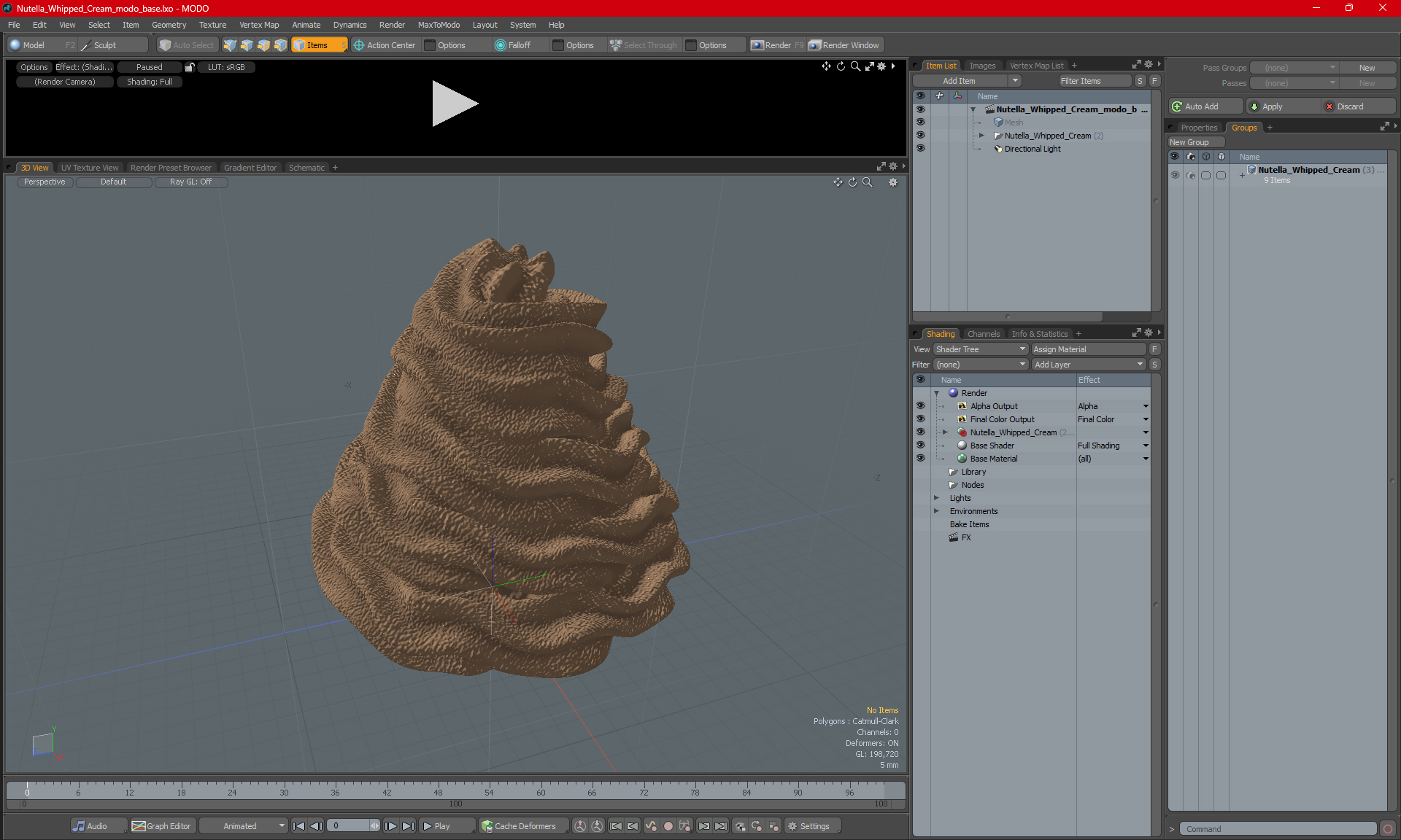 3D Nutella Whipped Cream