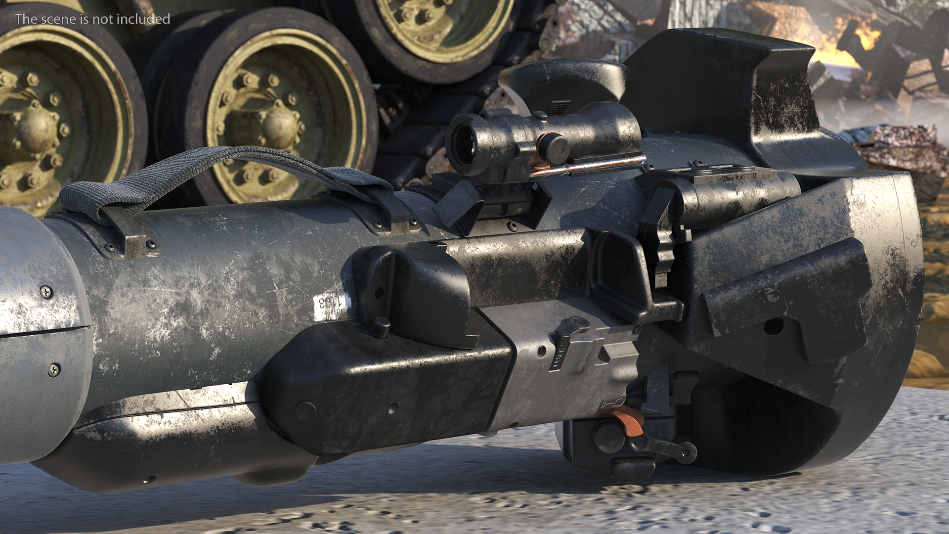 3D Anti Tank Rocket Launcher Dirty