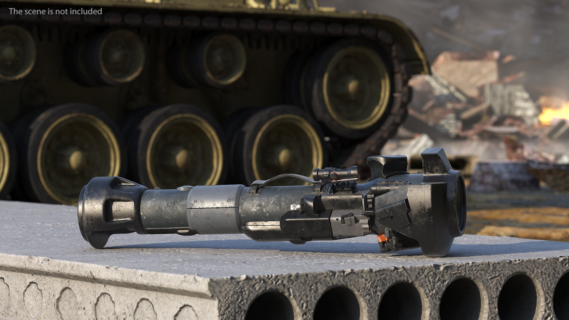 3D Anti Tank Rocket Launcher Dirty