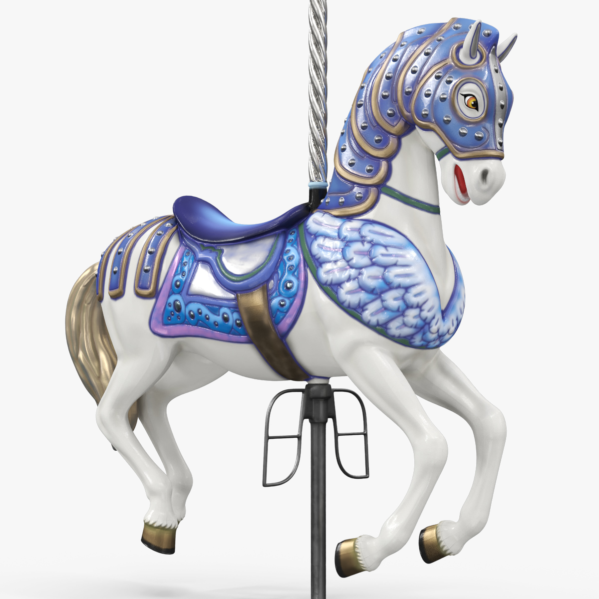 Carousel Horse in Blue