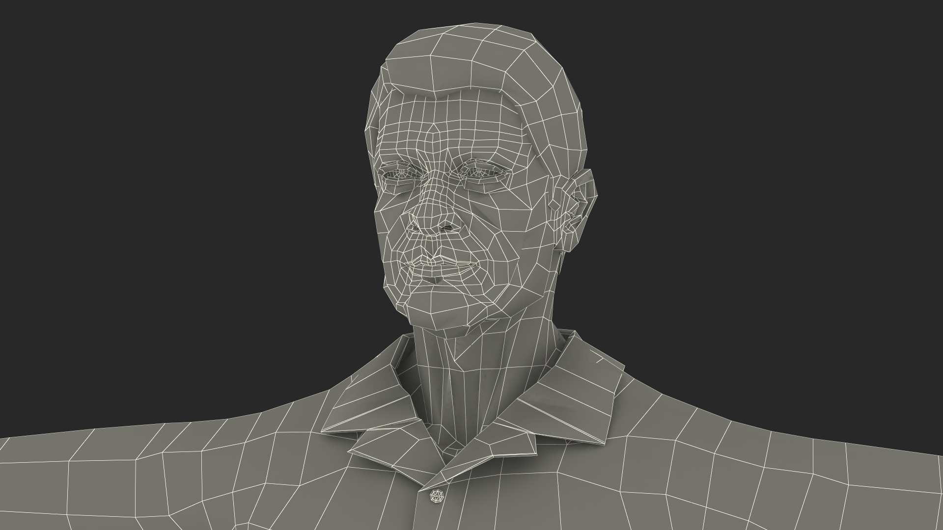 Elderly Man in Rubber Boots 3D