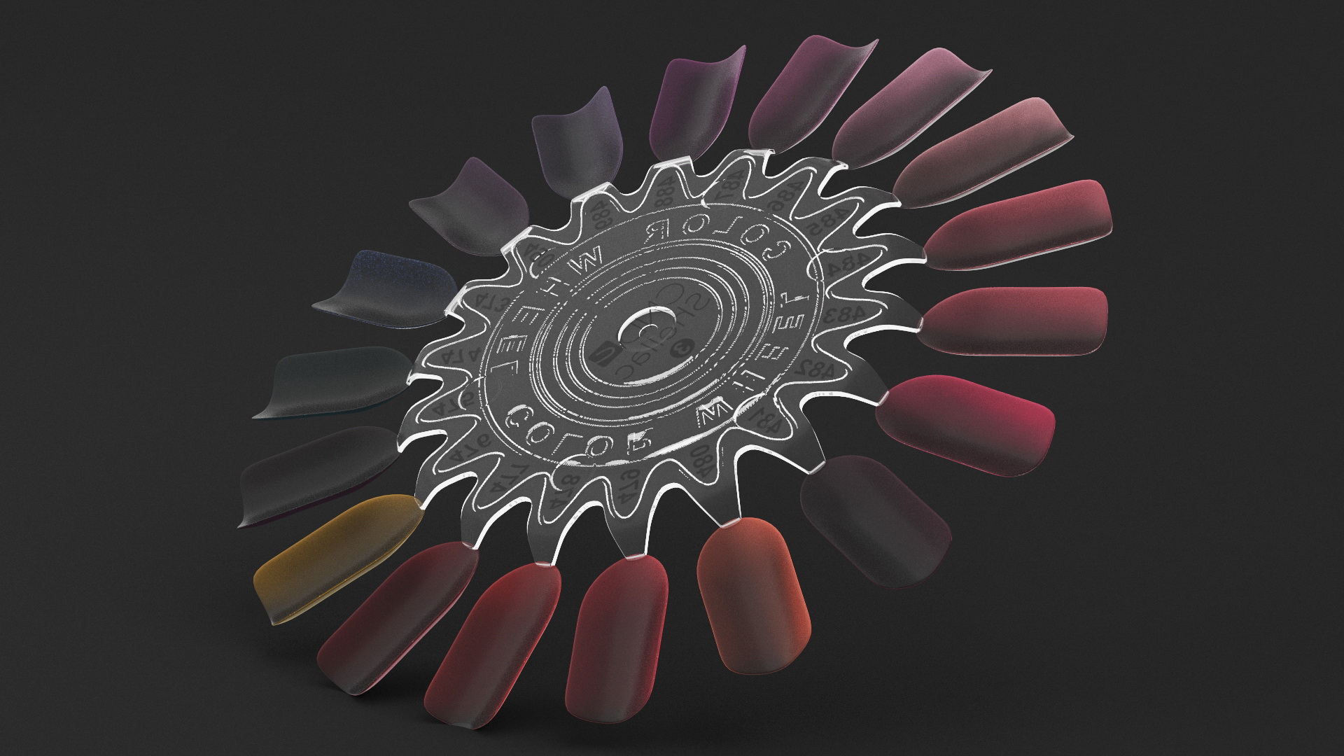 3D Nail Polish Color Display Round