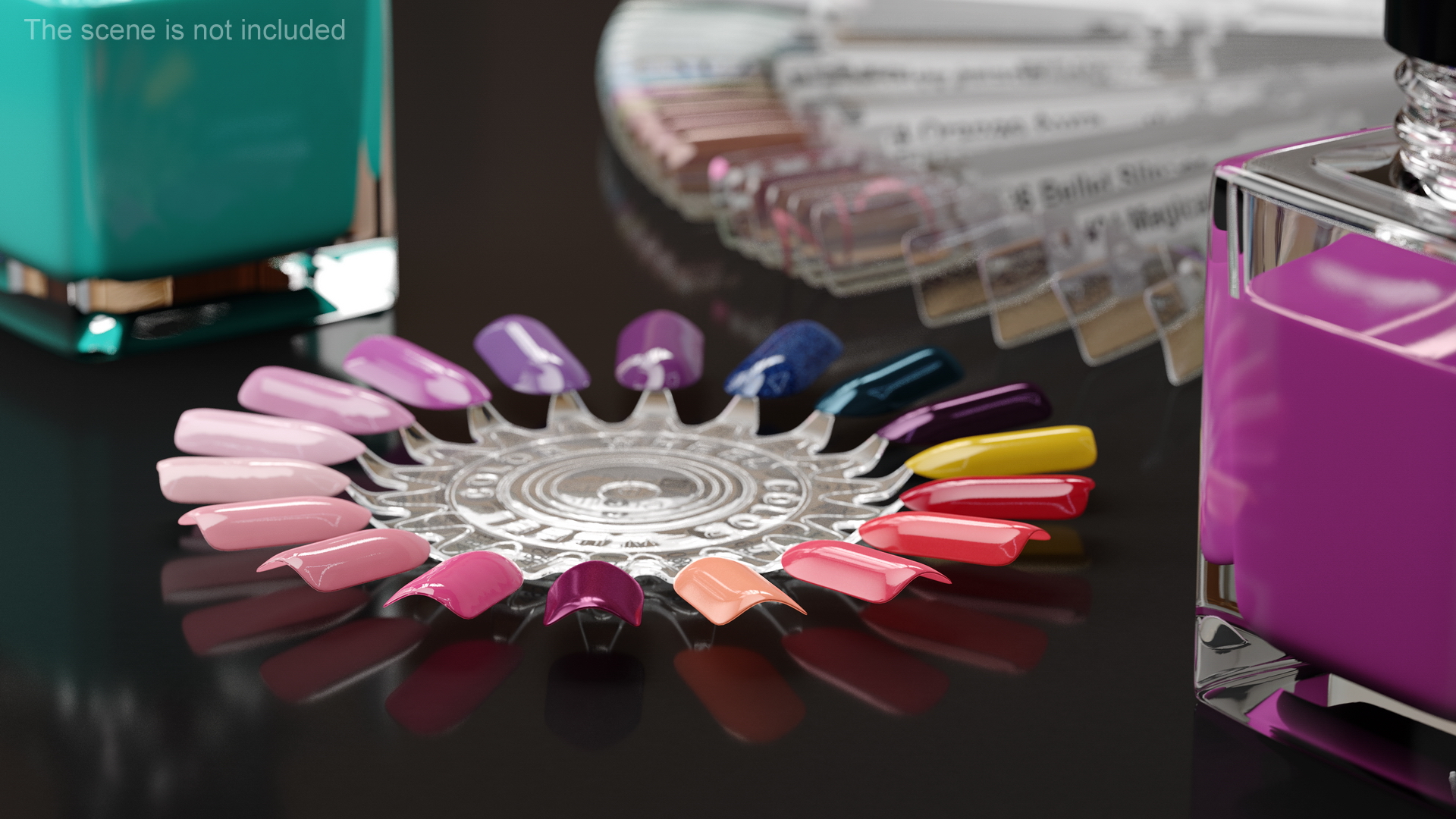 3D Nail Polish Color Display Round