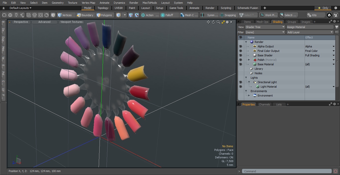 3D Nail Polish Color Display Round