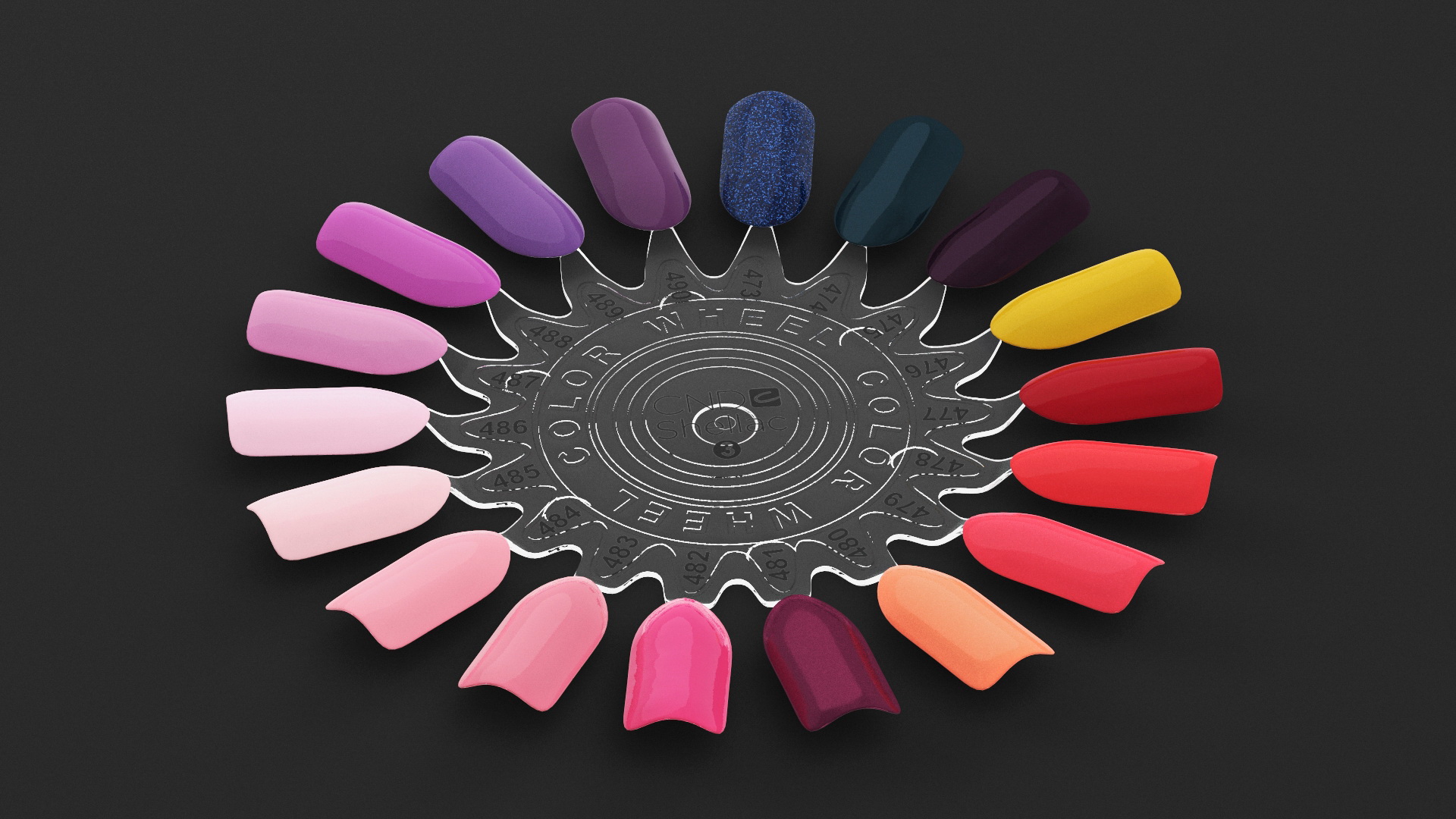 3D Nail Polish Color Display Round