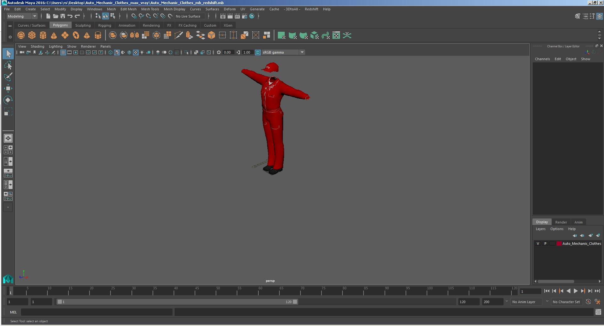 3D Auto Mechanic Clothes