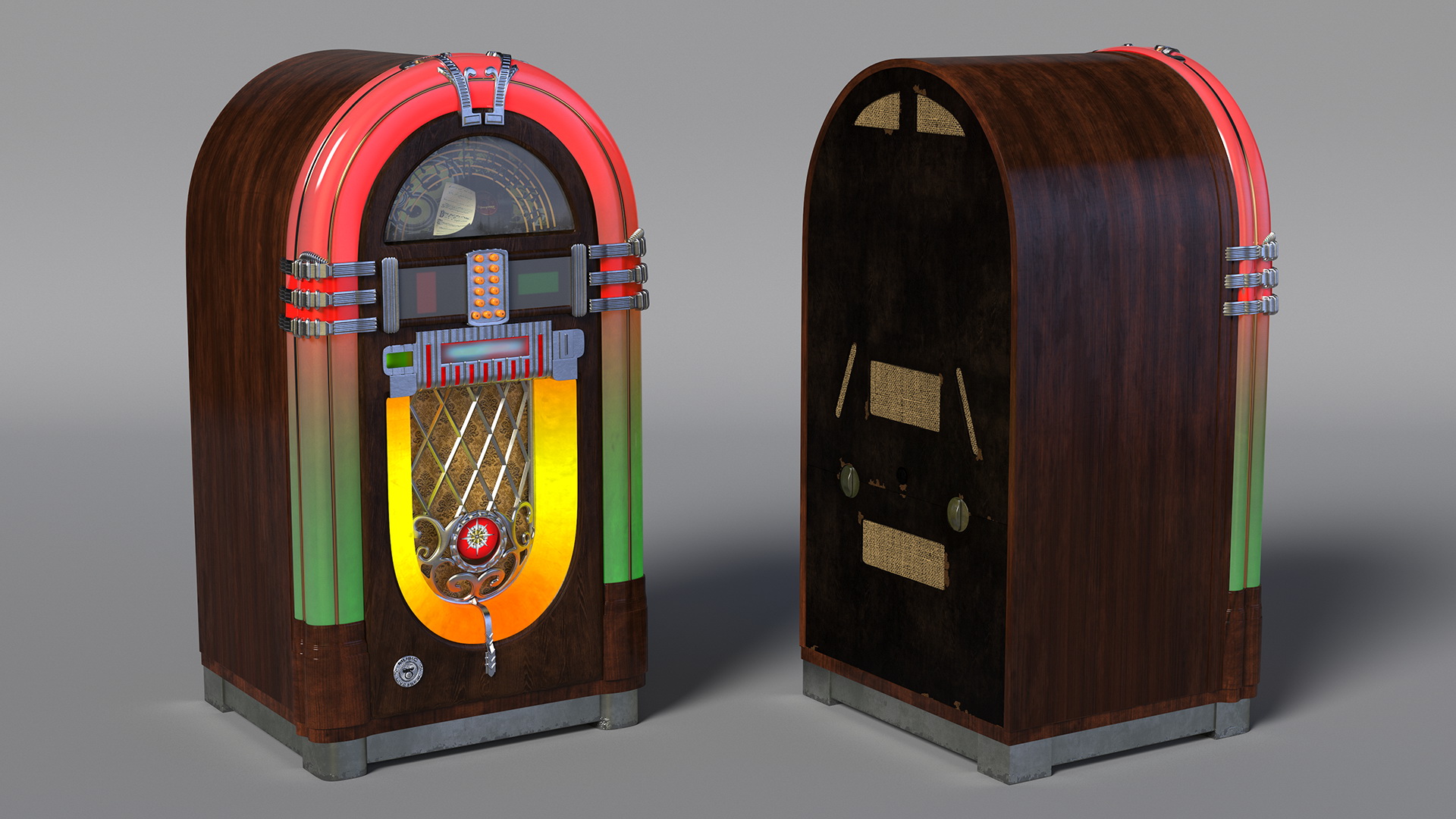 3D Vintage Jukebox Machine model