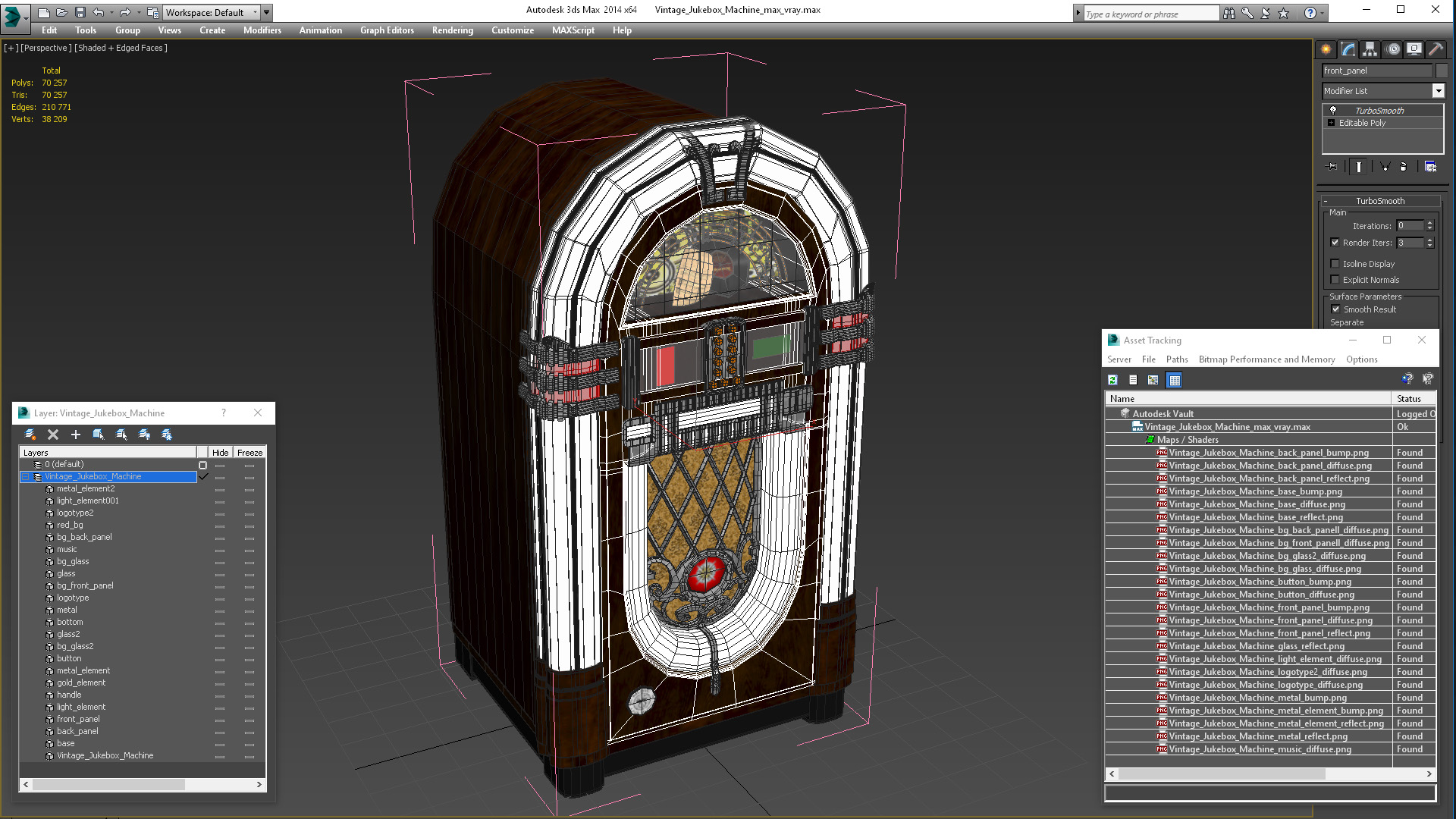 3D Vintage Jukebox Machine model