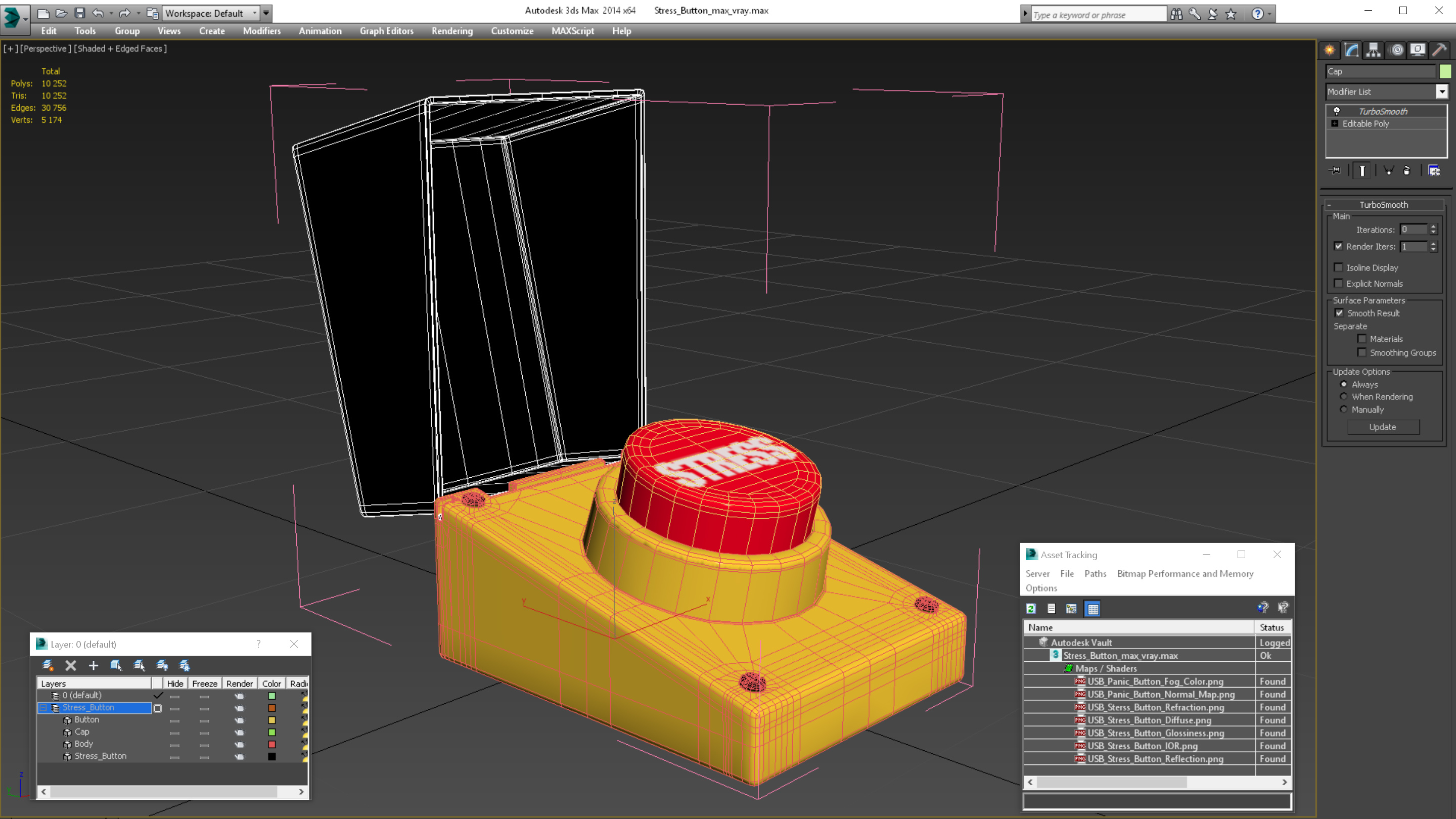 3D Stress Button model
