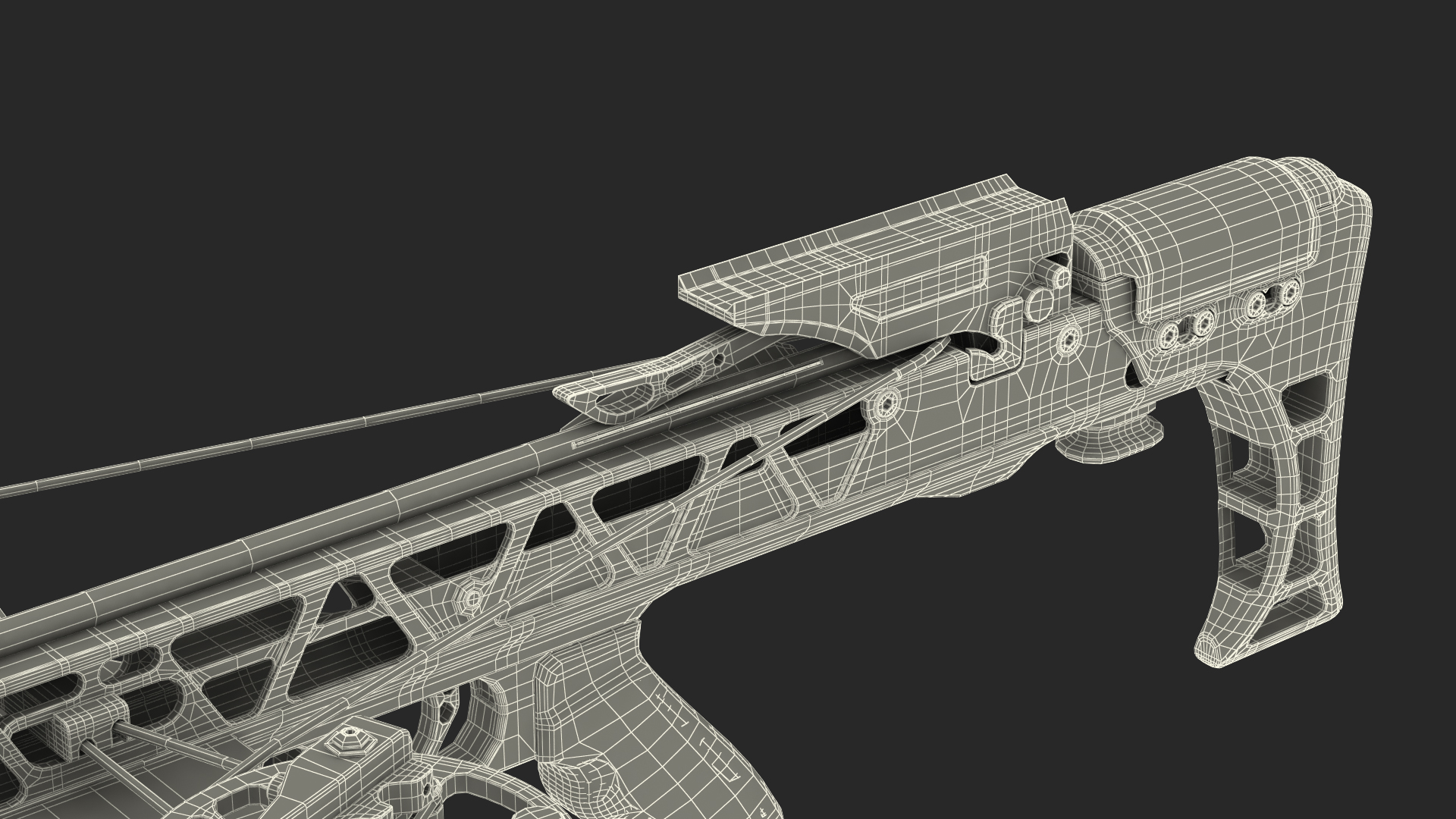 Camo Crossbow with Arrow 3D model
