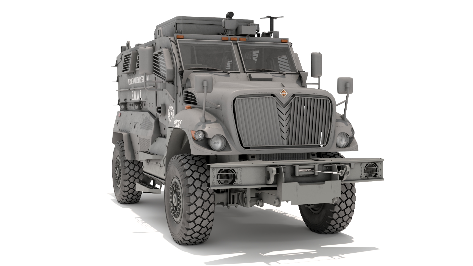 3D model SWAT Armored Vehicle Grey