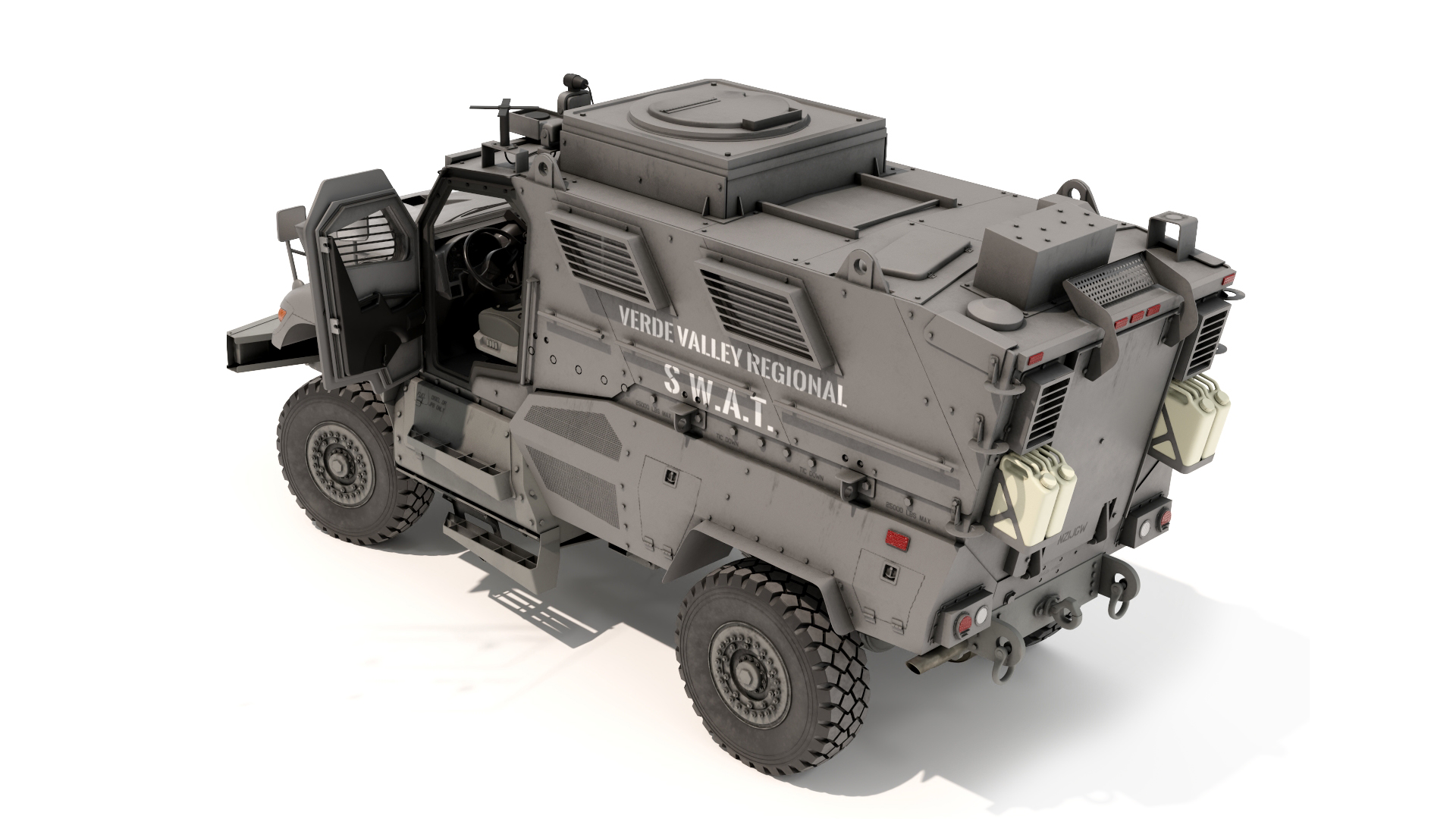 3D model SWAT Armored Vehicle Grey