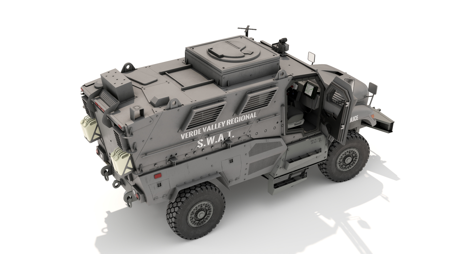 3D model SWAT Armored Vehicle Grey